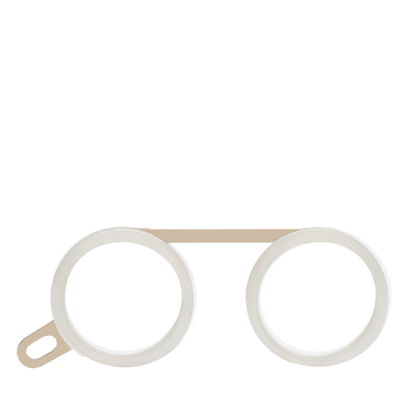 White and Gold Reading Glasses - Fassamano