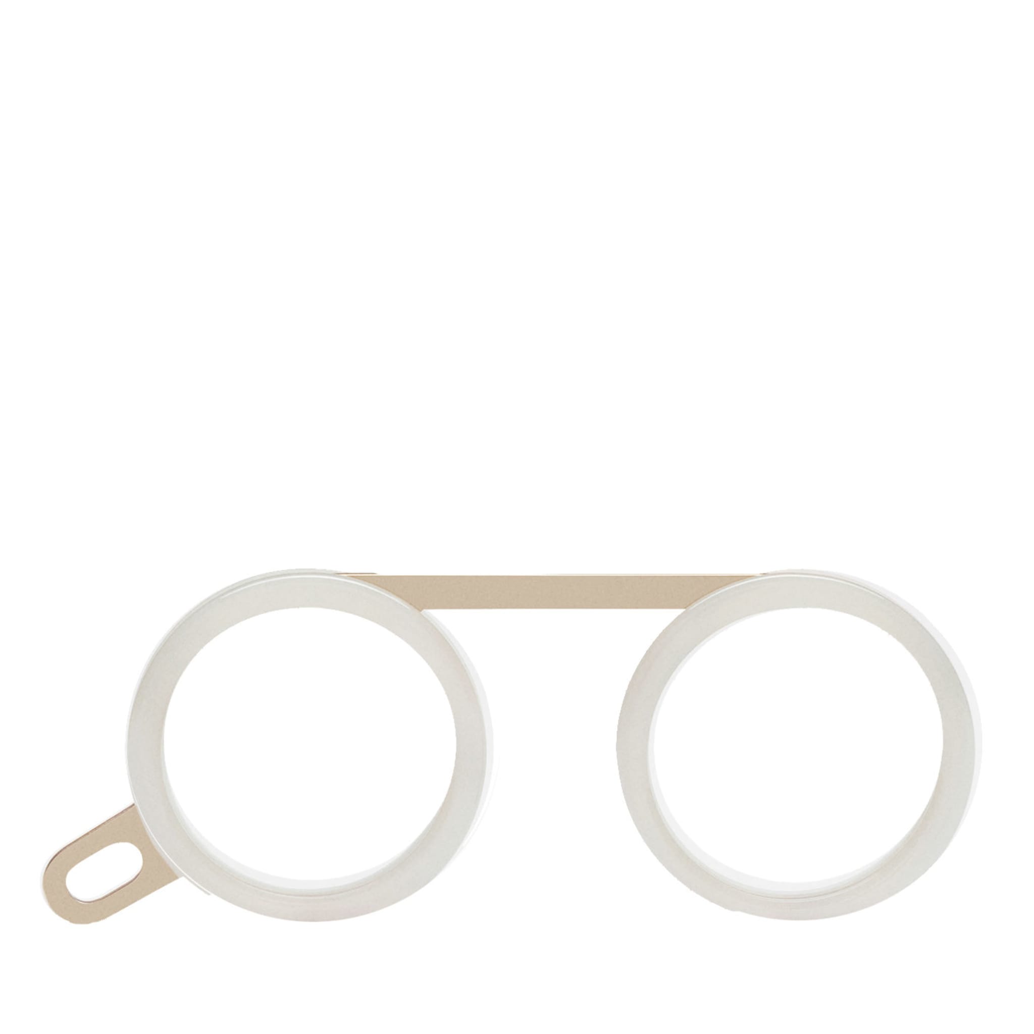 White and Gold Reading Glasses - Main view