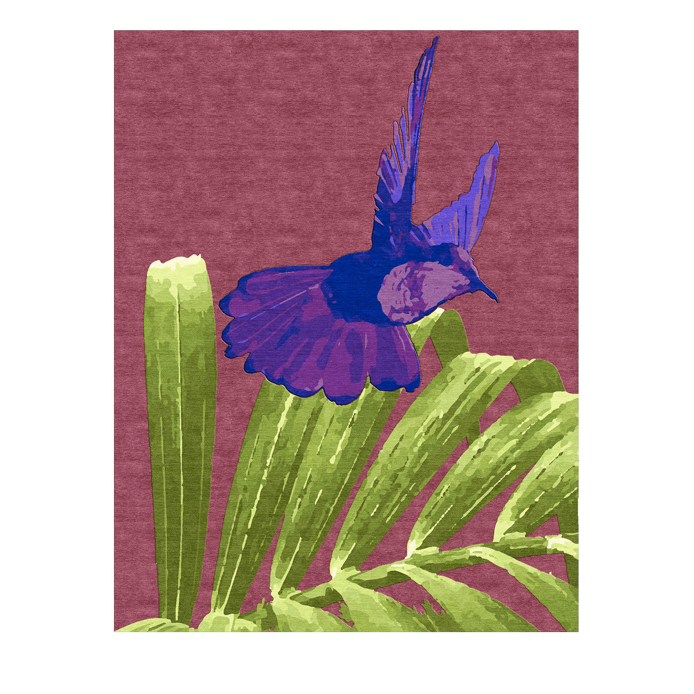 Purple Hummingbird Rug - Malcusa