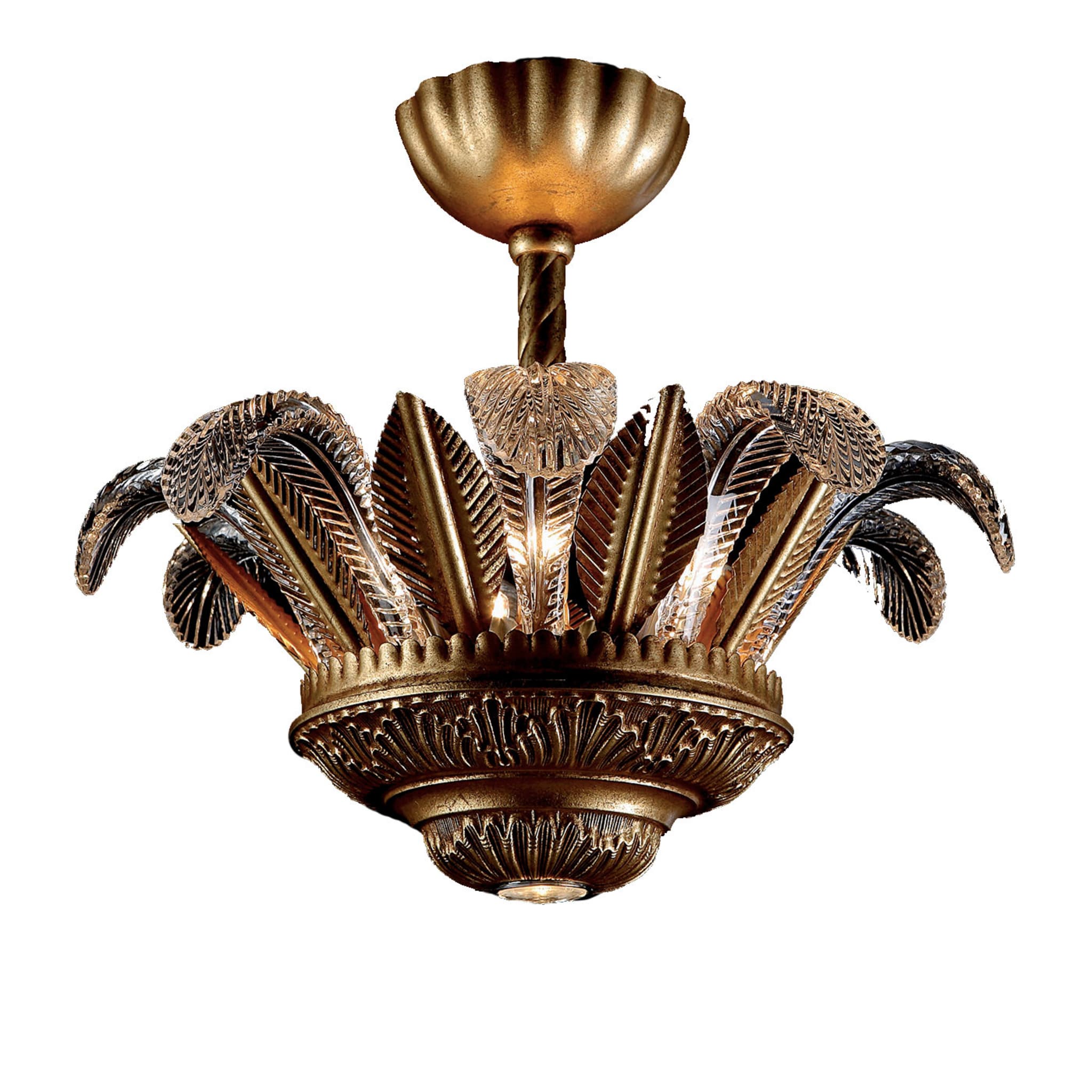 Iron and Brass Pendant Lamp - Main view