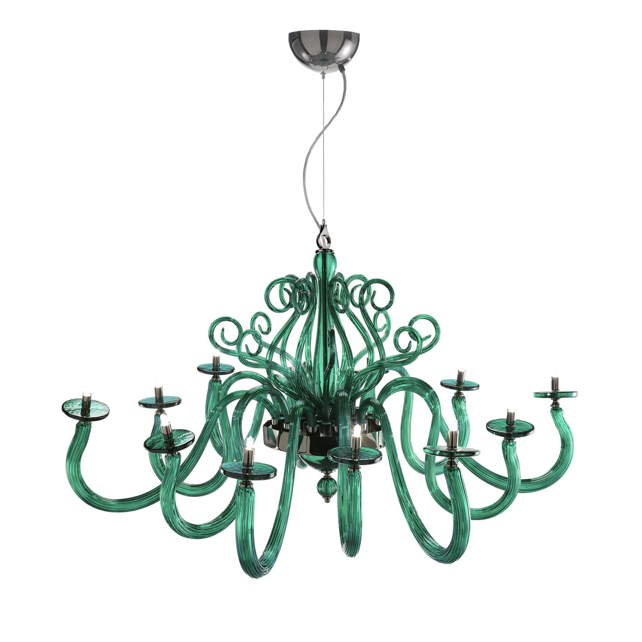 Yncanto Green Chandelier 12 Lights - Main view