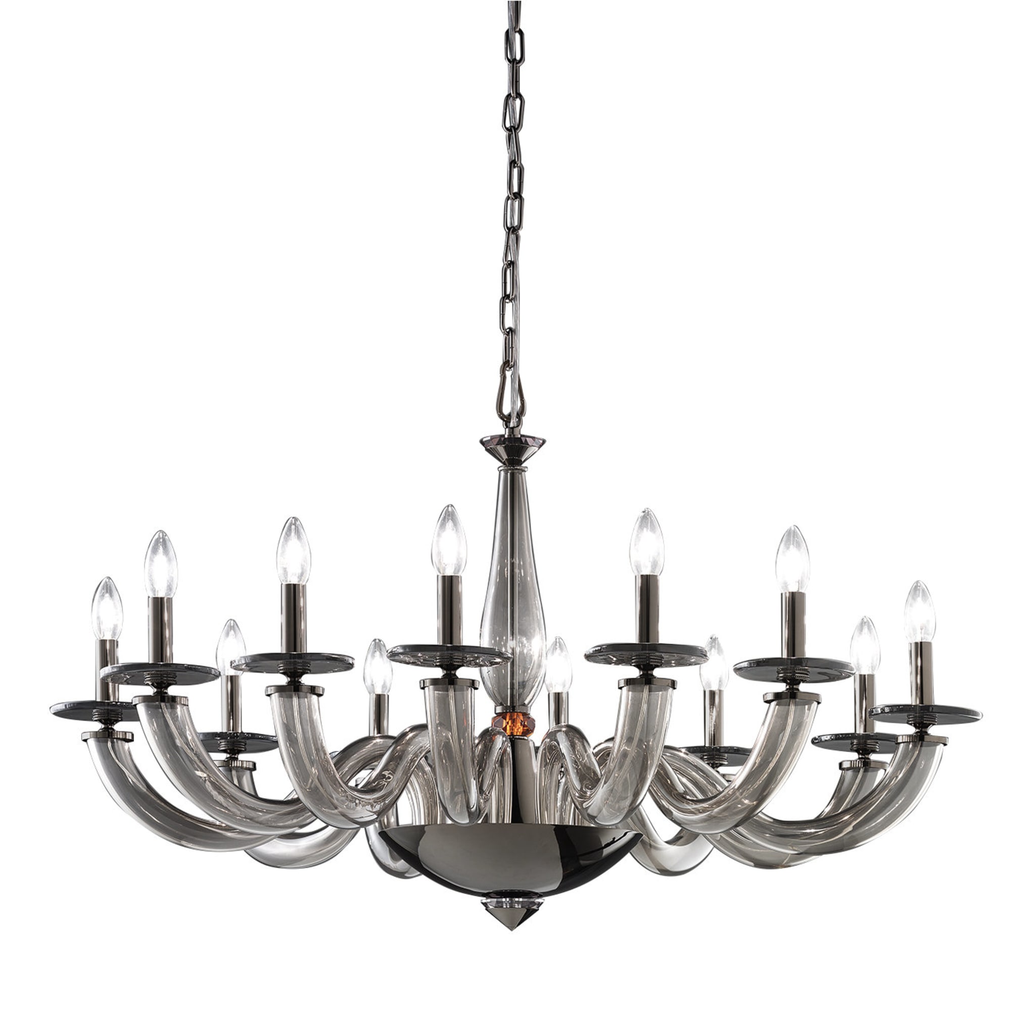 Olympia Gray Chandelier 12 Lights - Main view
