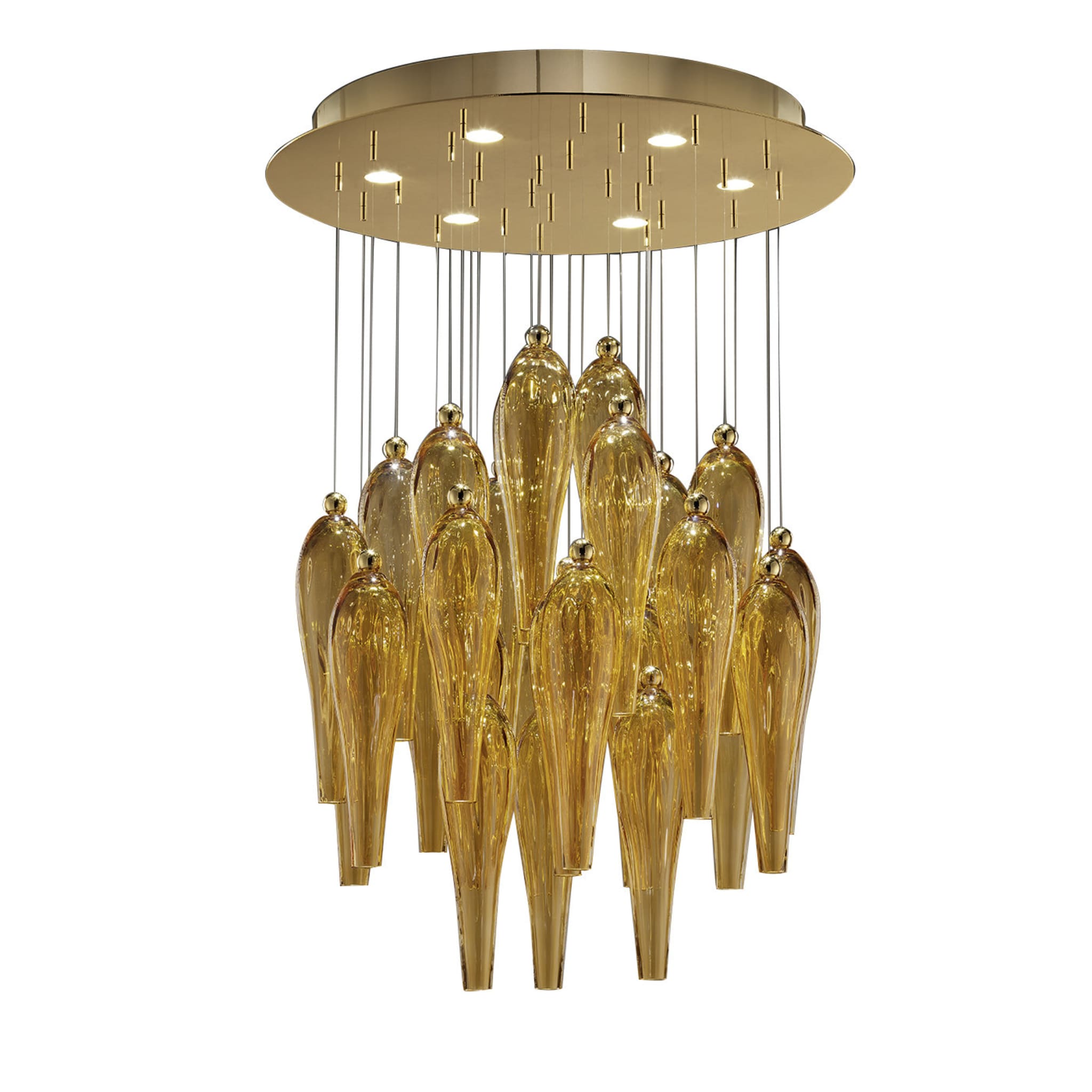 Abstract Amber Chandelier - Main view