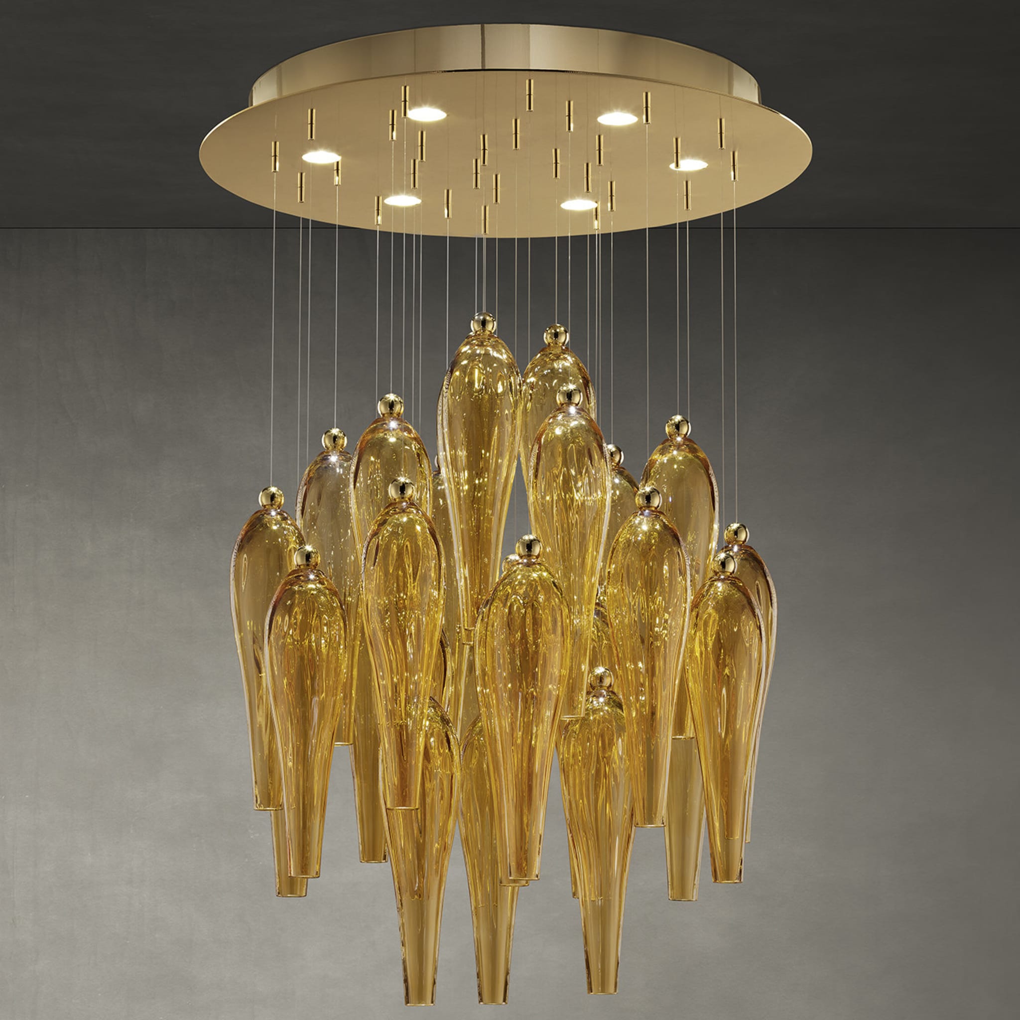 Abstract Amber Chandelier - Alternative view 1