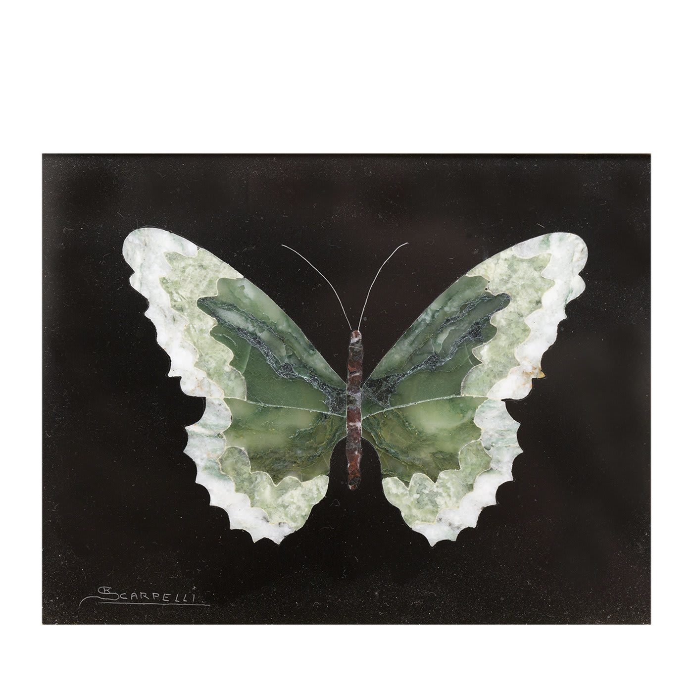 Farfalla Verde Mosaic Tableau - Scarpelli Mosaici
