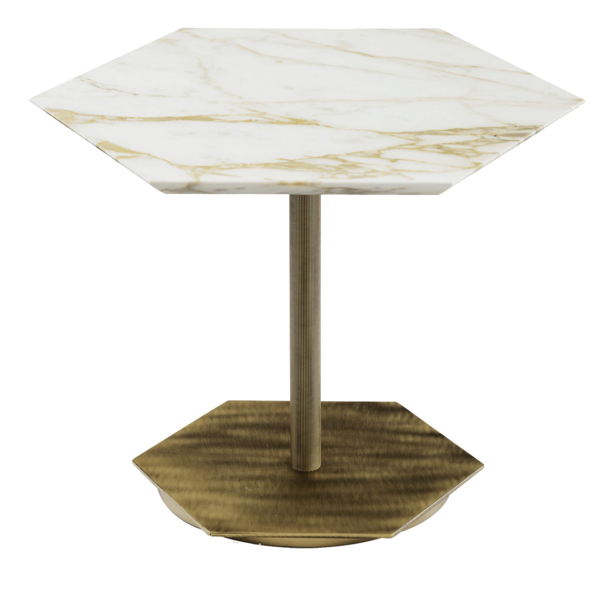 Ted Table d'appoint en marbre blanc - Vue principale