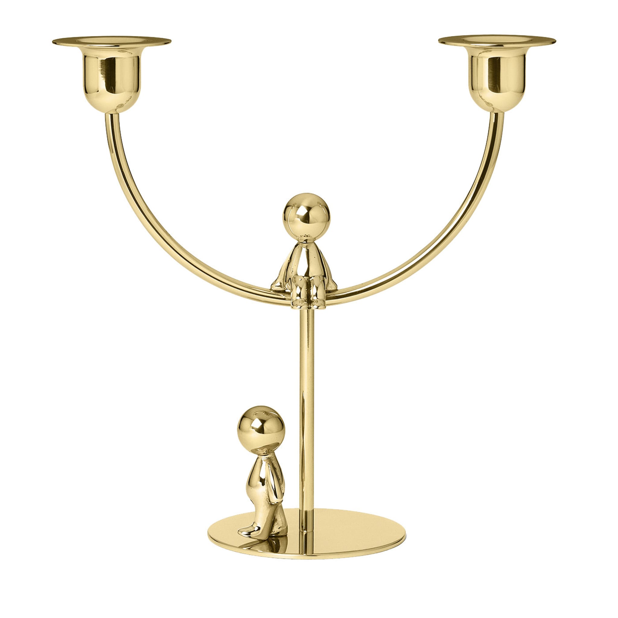 Omini Thinker Walkman Candlestick in Polished Brass By Stefano Giovannoni - Main view