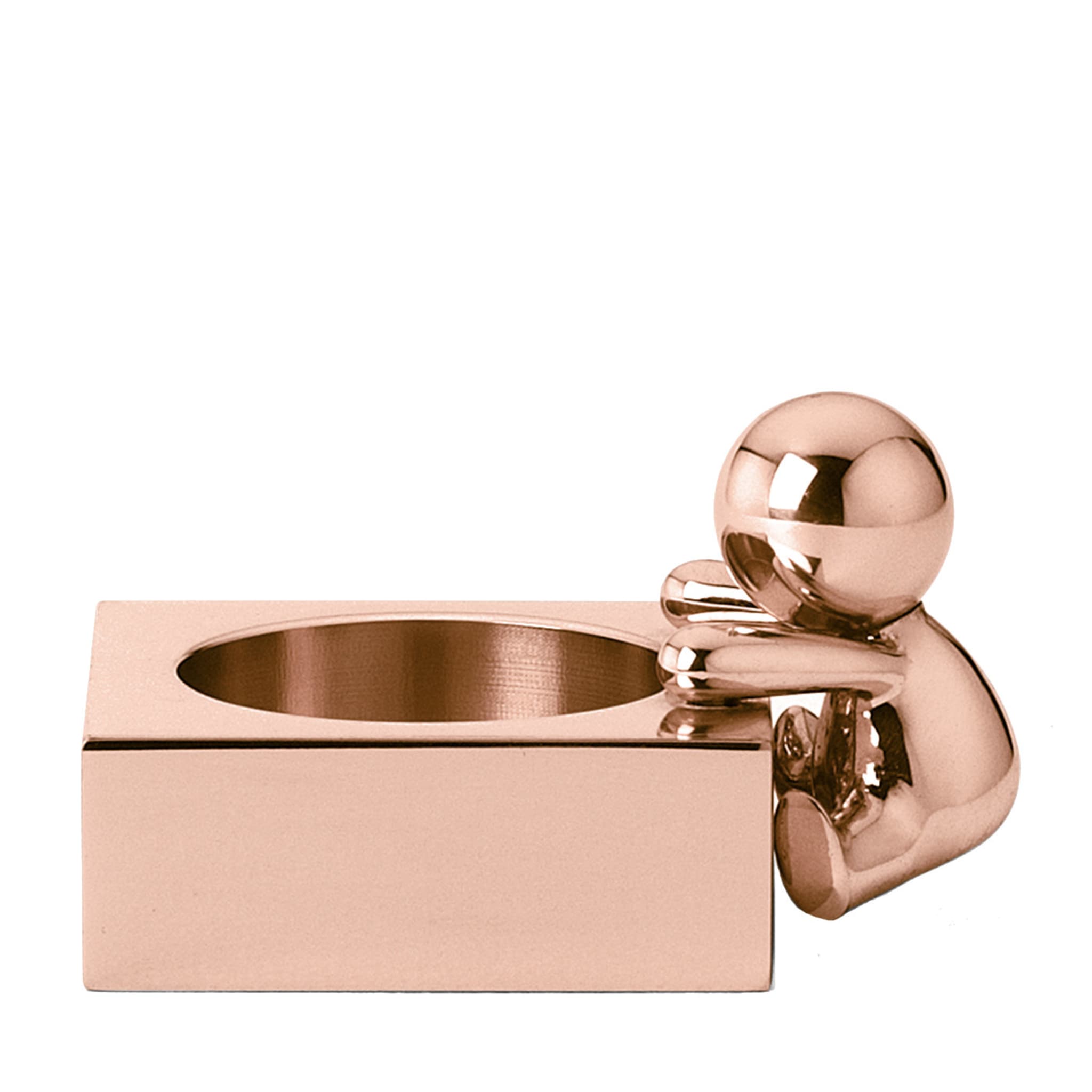 Omini Squared Tea Light holder in Rose Gold By Stefano Giovannoni - Main view