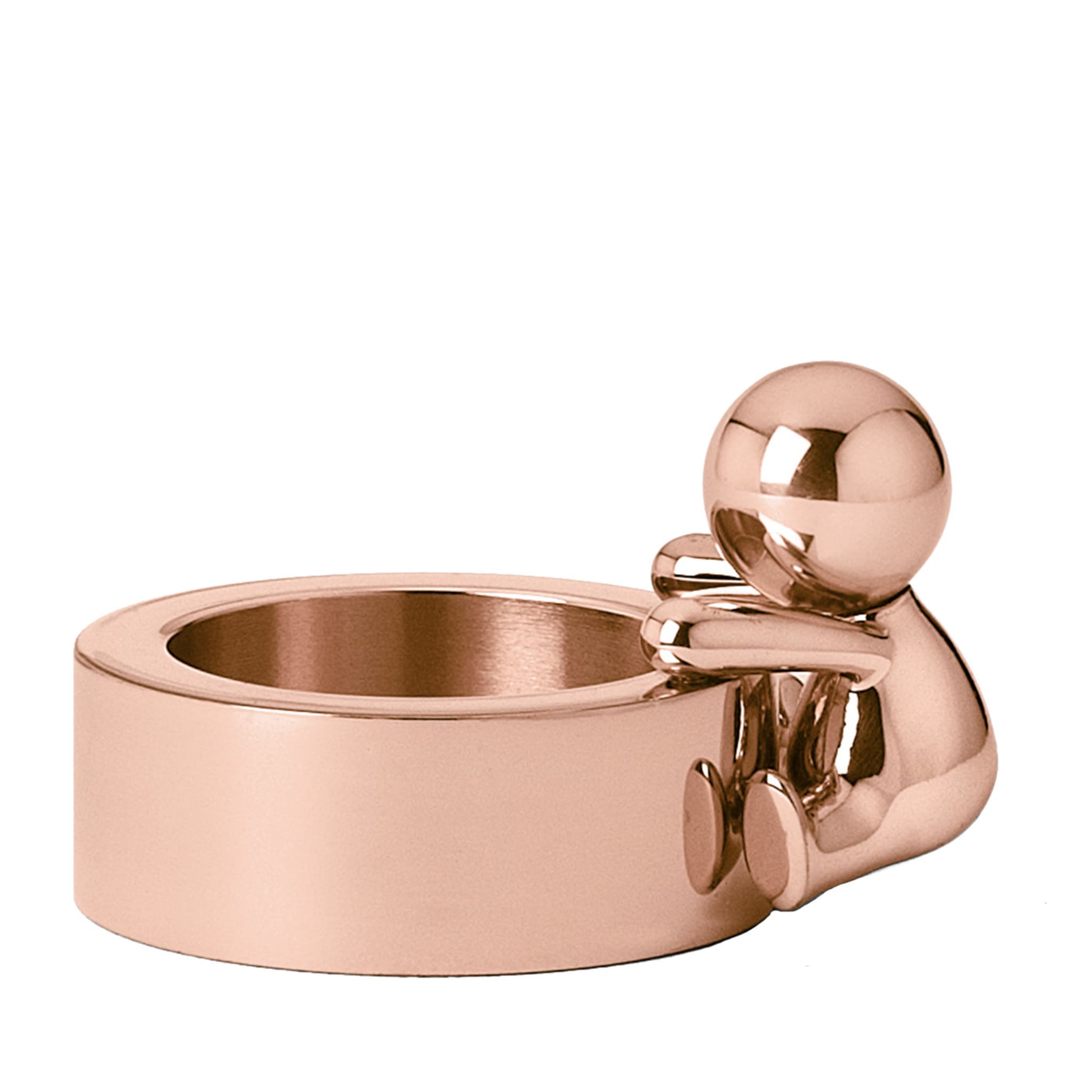 Omini Round Tea Light holder in Rose Gold By Stefano Giovannoni - Main view