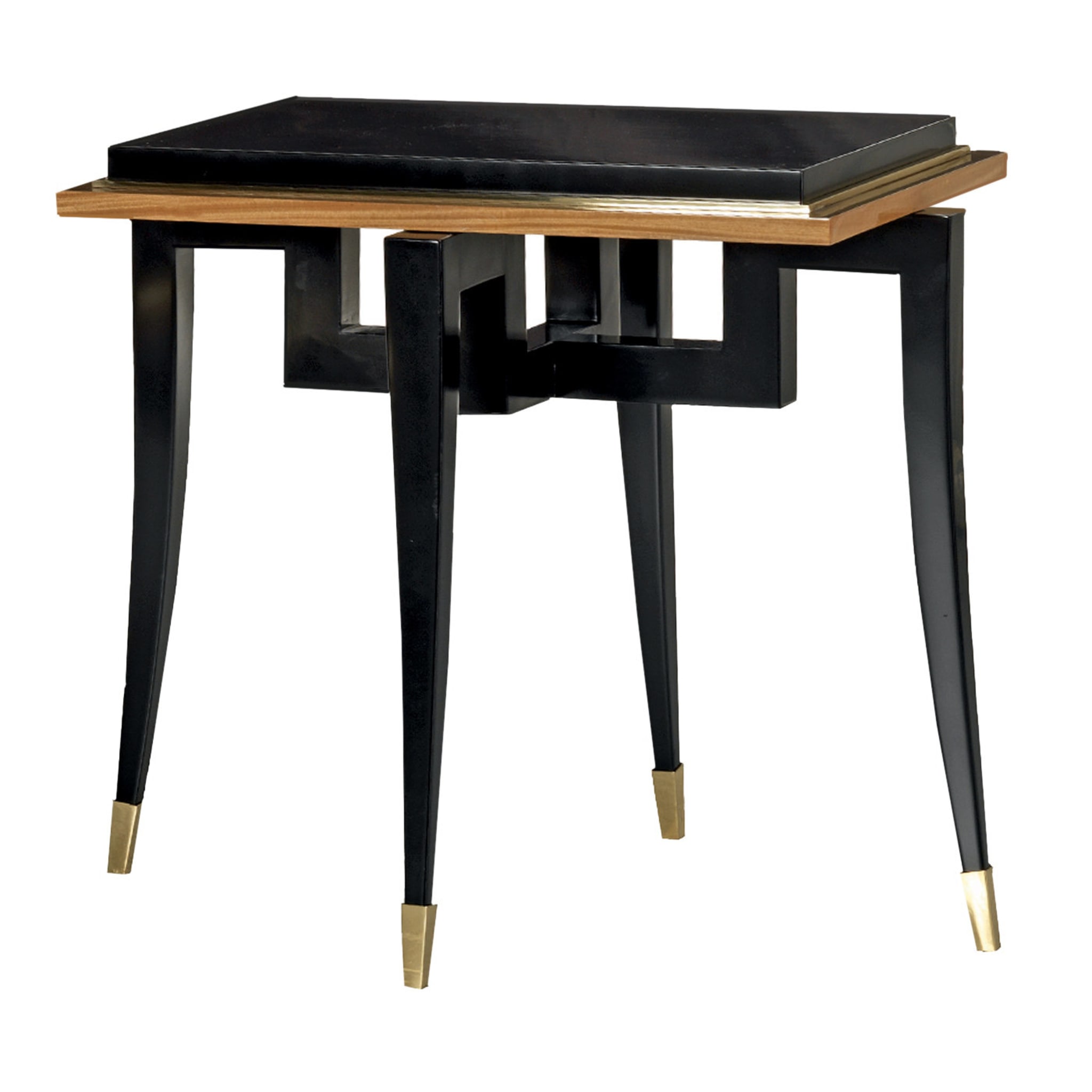 Citronnier Wood Side Table with Black Finish - Main view