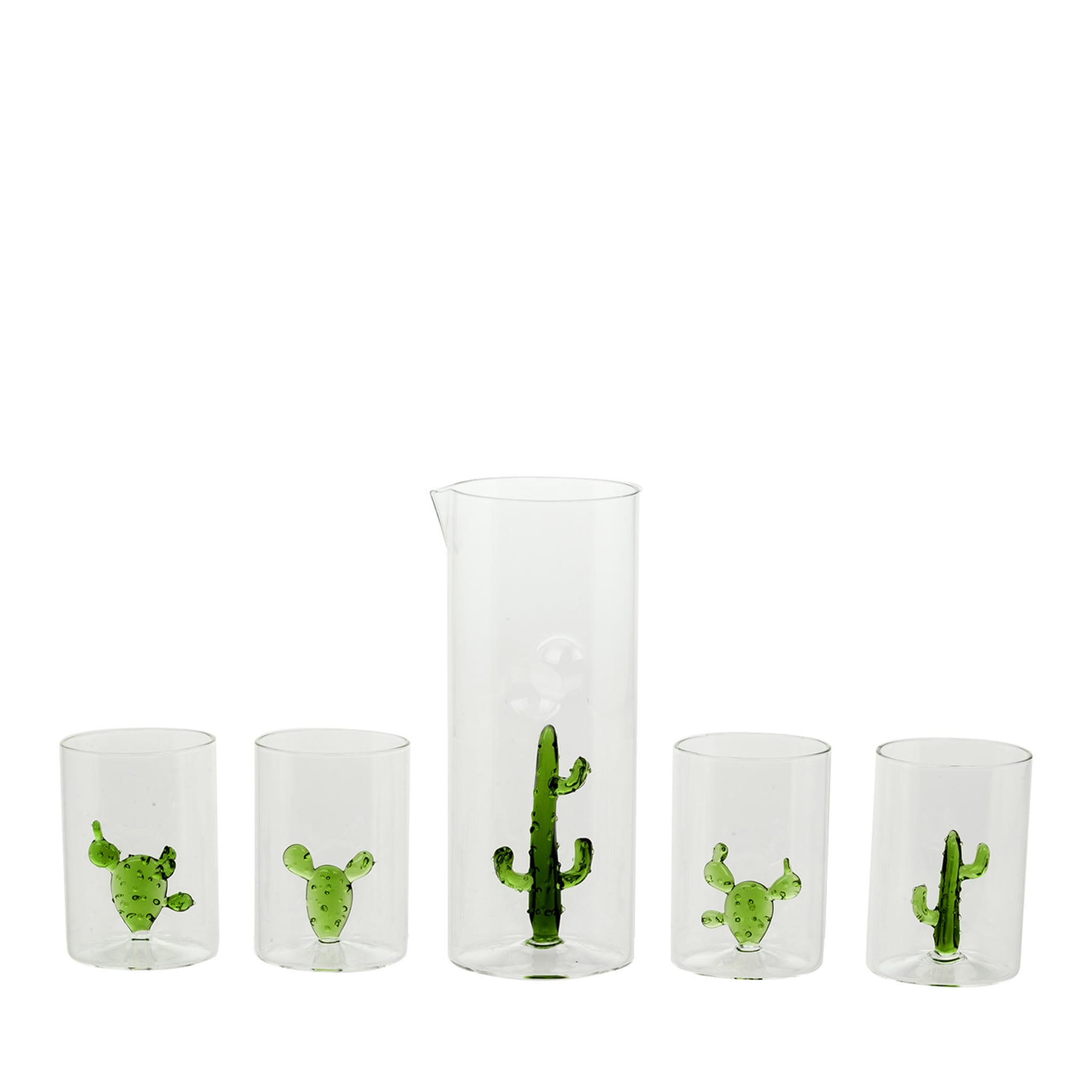Cactus Set of 4 Glasses and Pitcher - Main view
