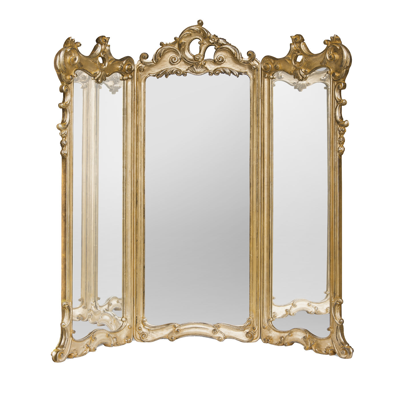 Three-Part Mirror with Gold Leaf - Bianchini & Capponi