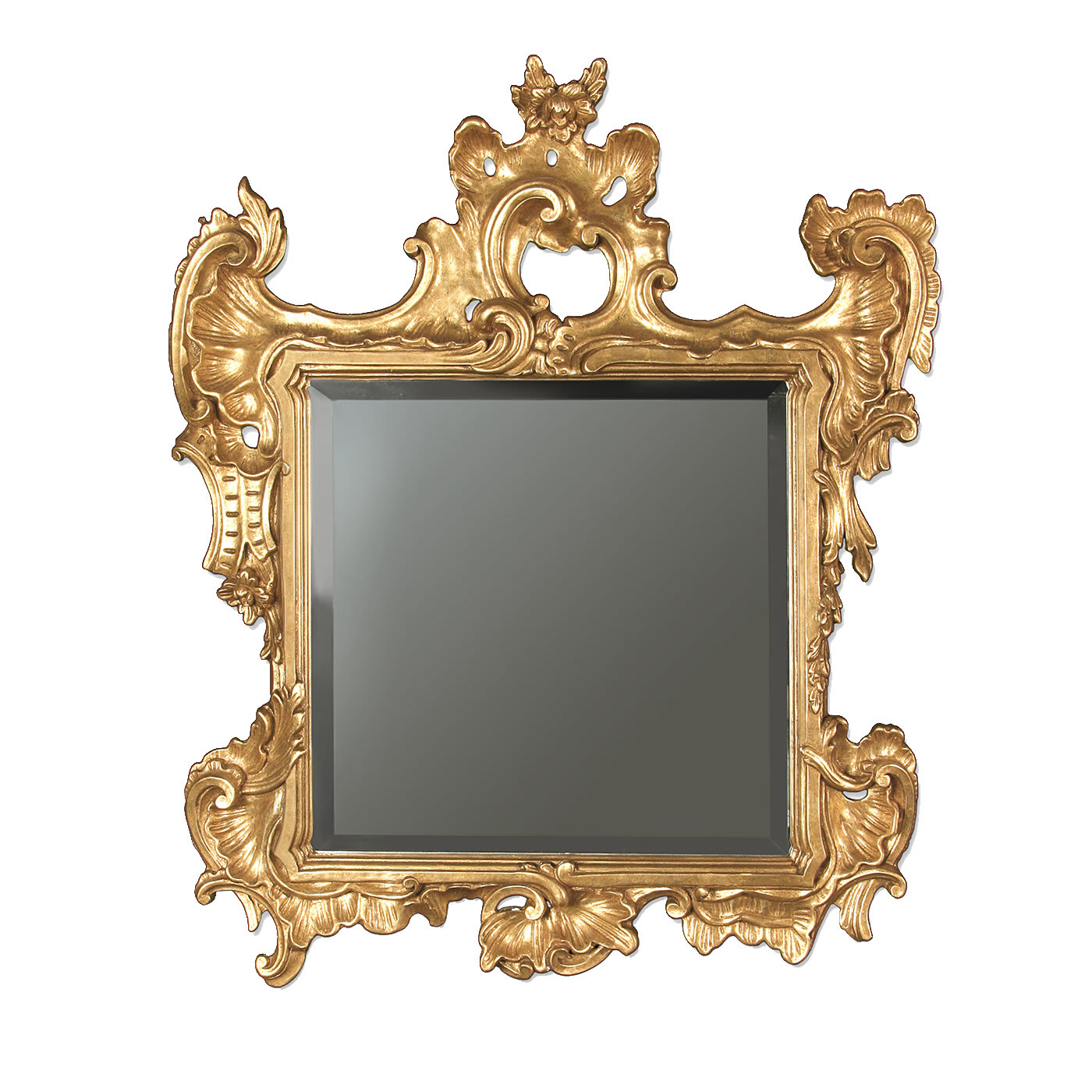 Square Mirror with Gold Leaf - Bianchini & Capponi