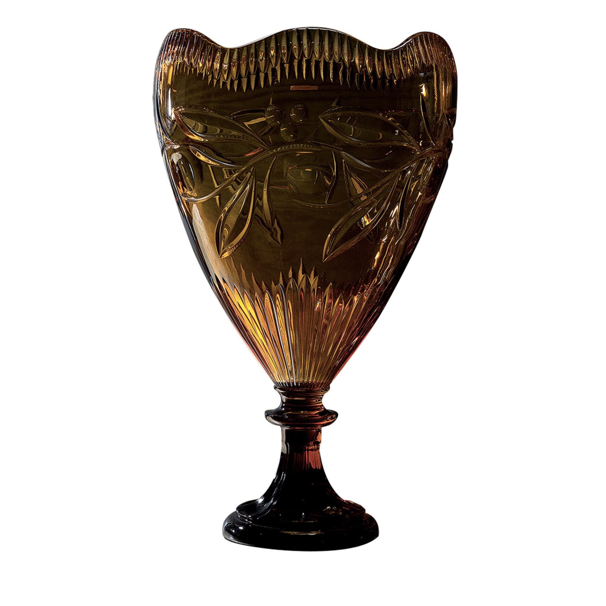 Crystal Vase in Amber - Main view