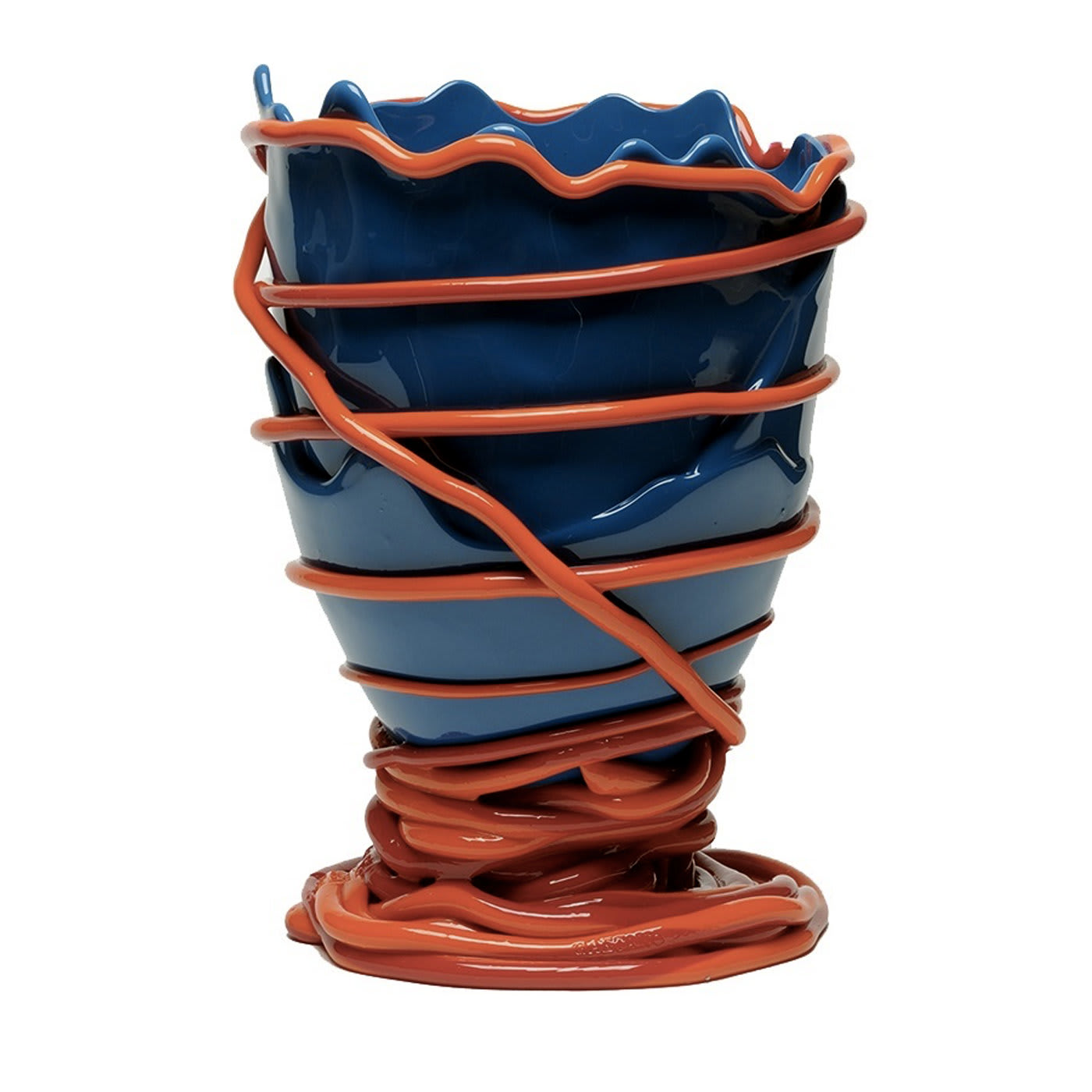 Pompitu II Medium Red and Blue Vase by Gaetano Pesce - Corsi Design Factory
