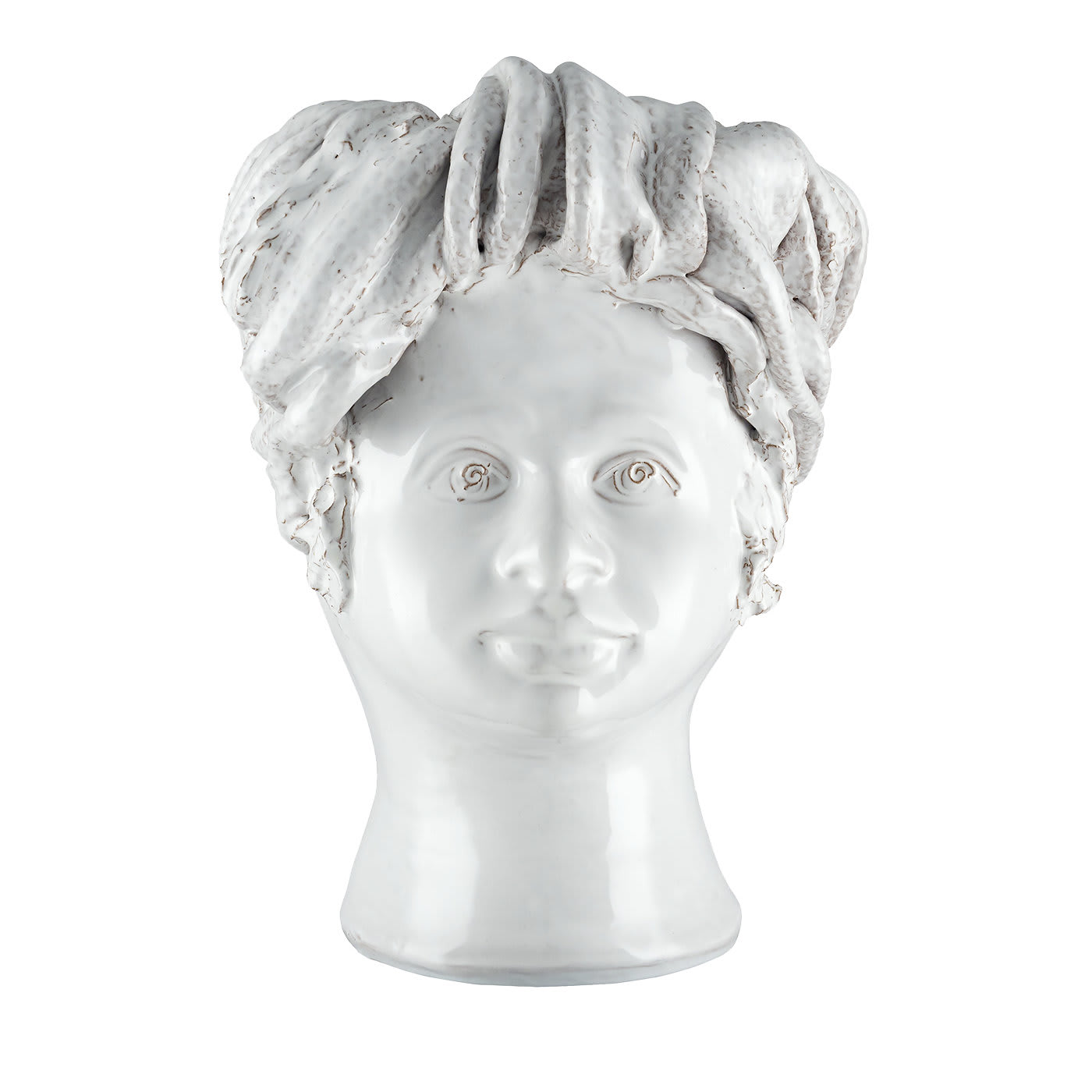 Woman Head with Turban Large Vase - Alessi Ceramiche