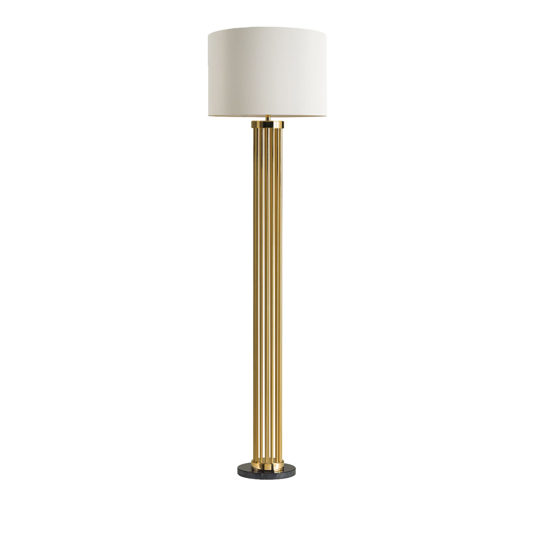 L049/F Floor Lamp With Marquina Marble Base - Main view