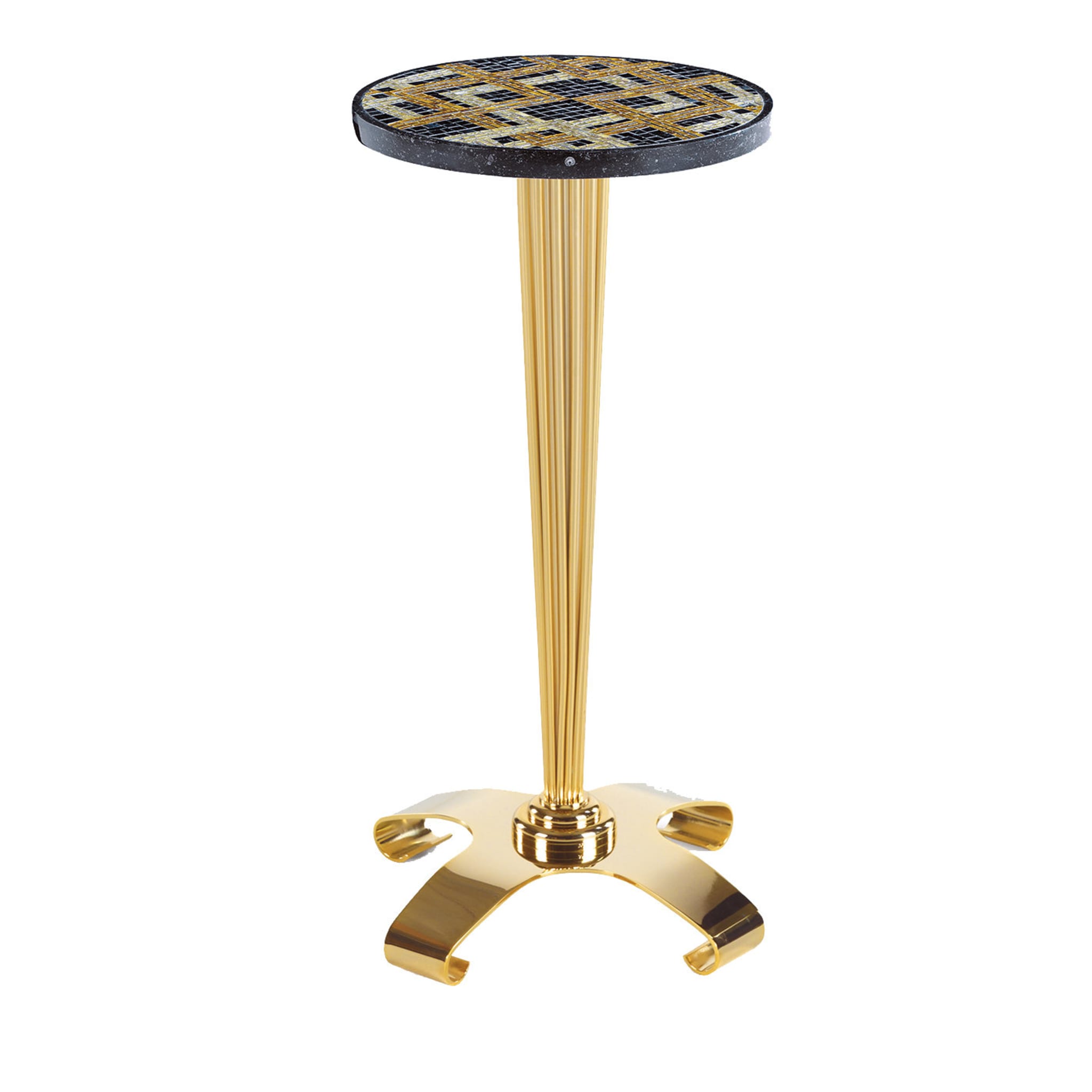 T144 Side Table With Marquina Marble Top - Main view