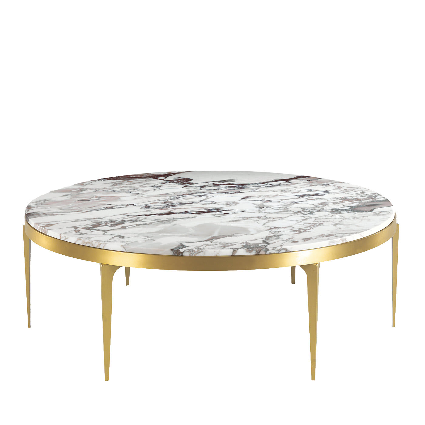 Coffee Table in Brass and Marble - Zanaboni