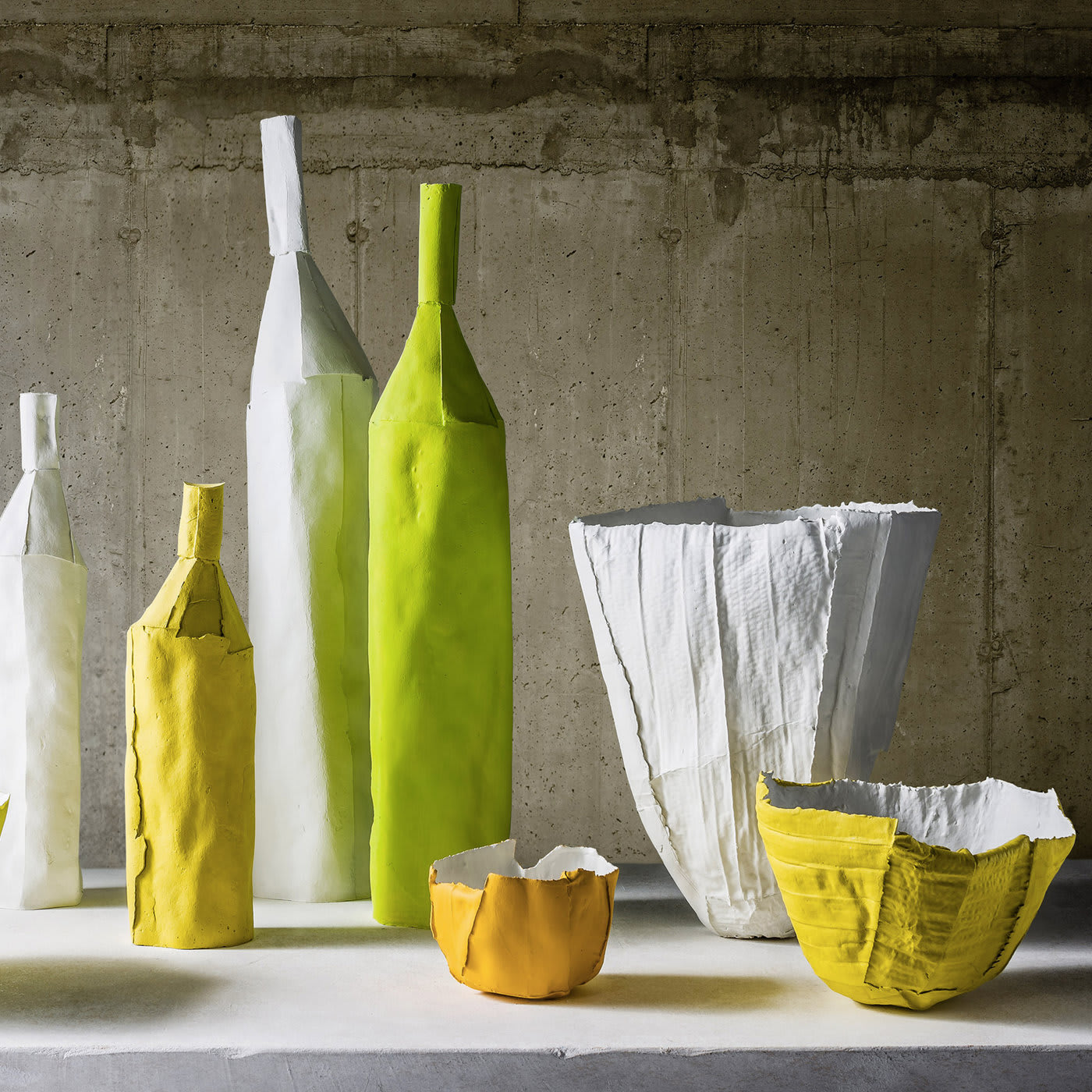 Cartocci Liscia Yellow Decorative Bottle - Paola Paronetto