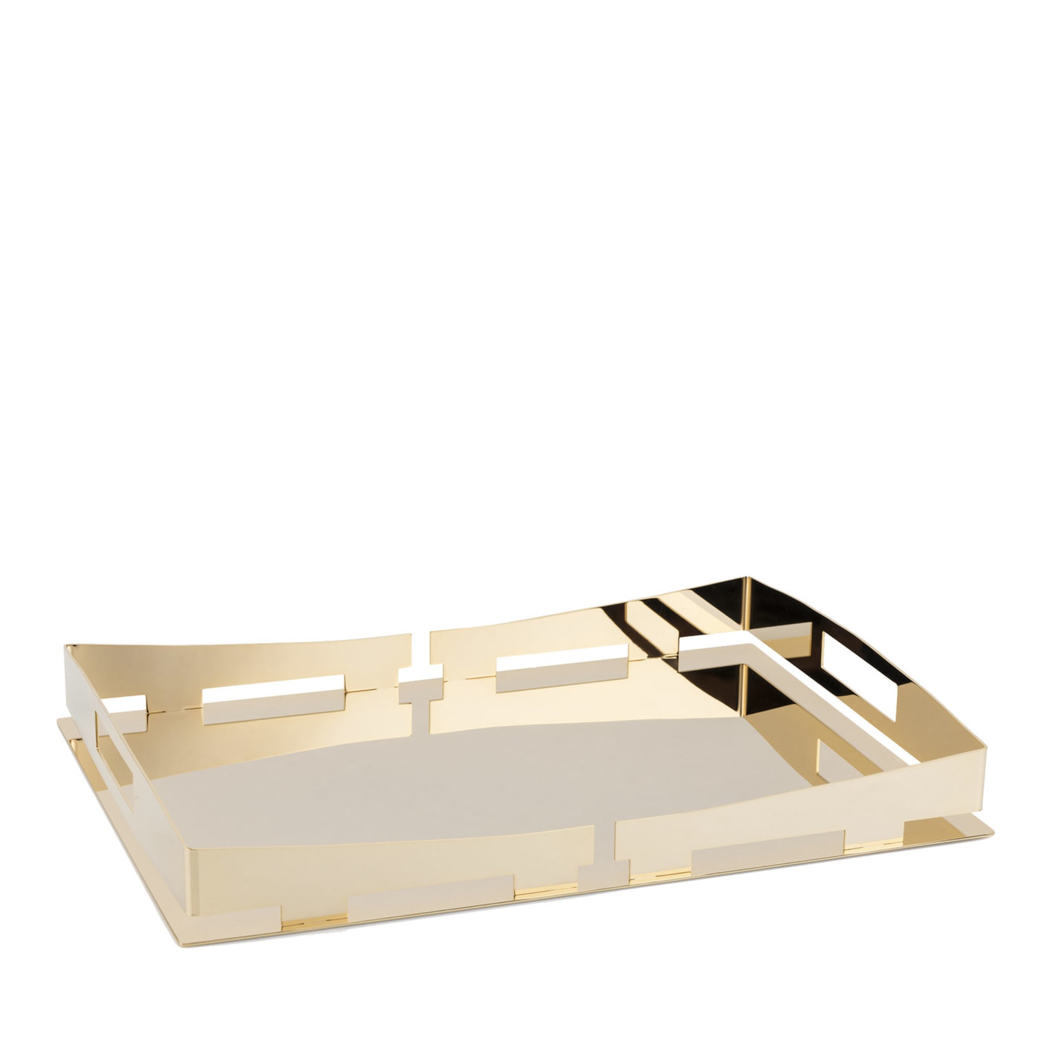 Gold-Plated Rectangular Tray - Main view