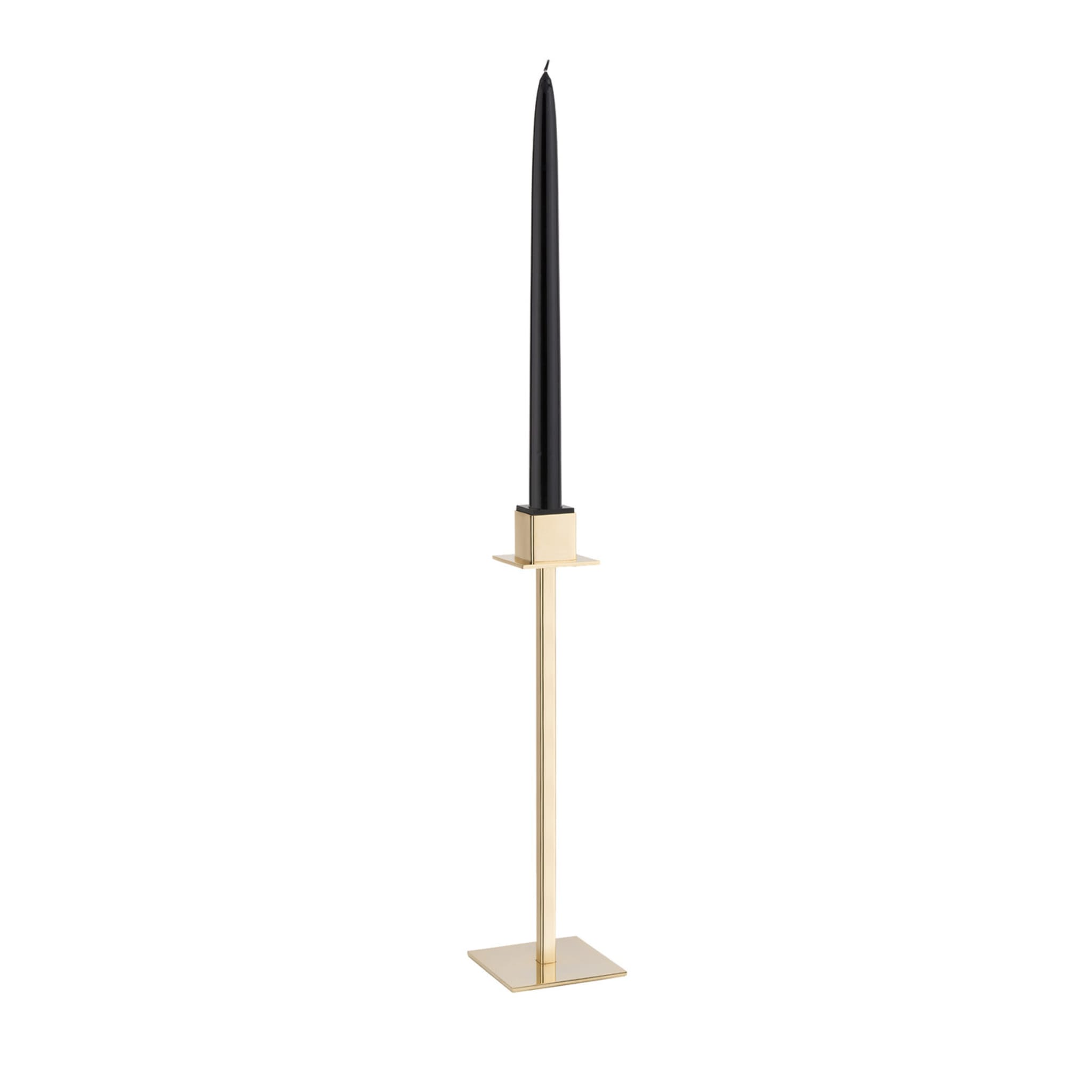 Gold Single Medium Candlestick Holder - Main view