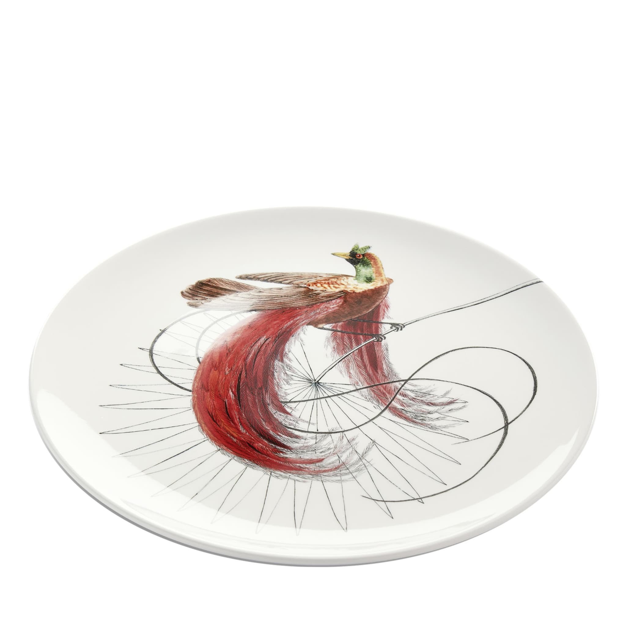 Assiette plate blanche Birds of Paradise #5 - Vue alternative 1