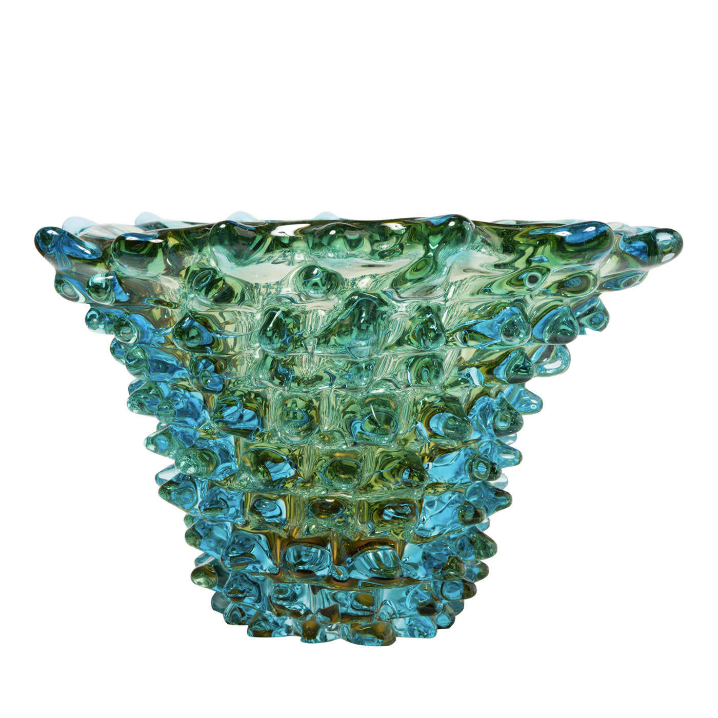 Emerald Rostro Vase - Artigianato Muranese