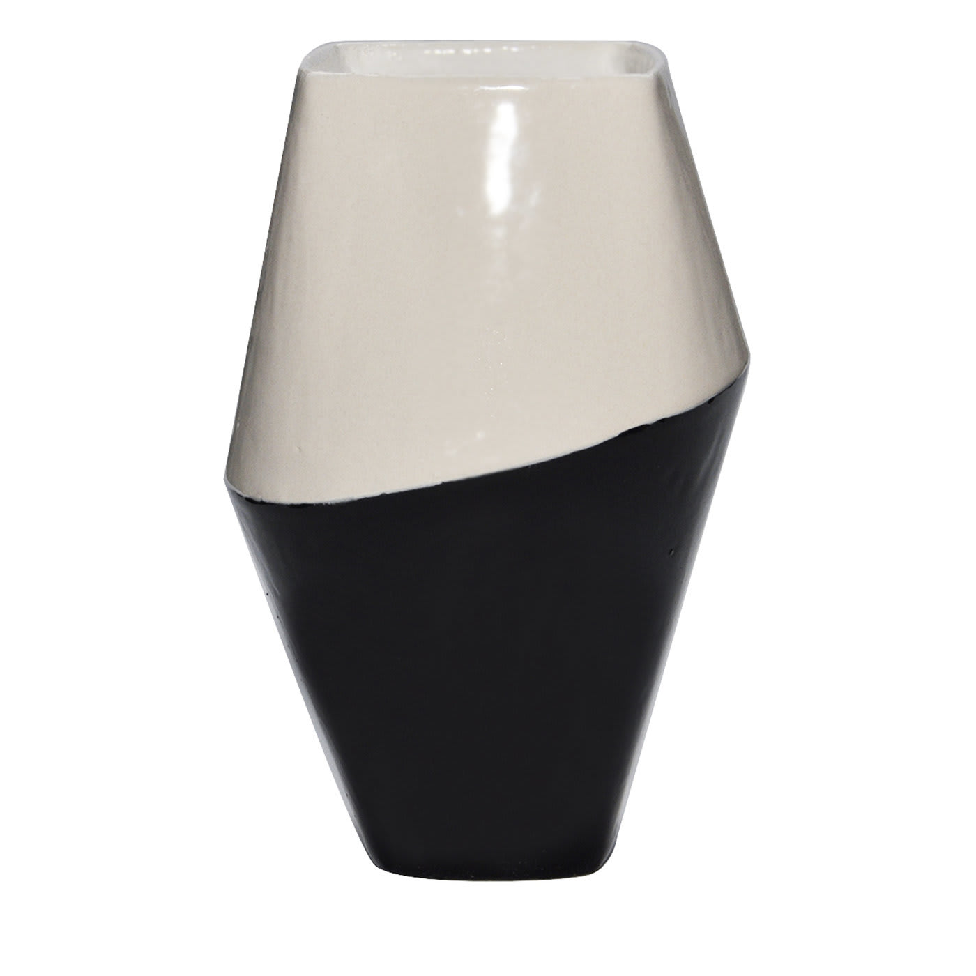 Anfora Vase White and Black - Caruzzo e Fabbro