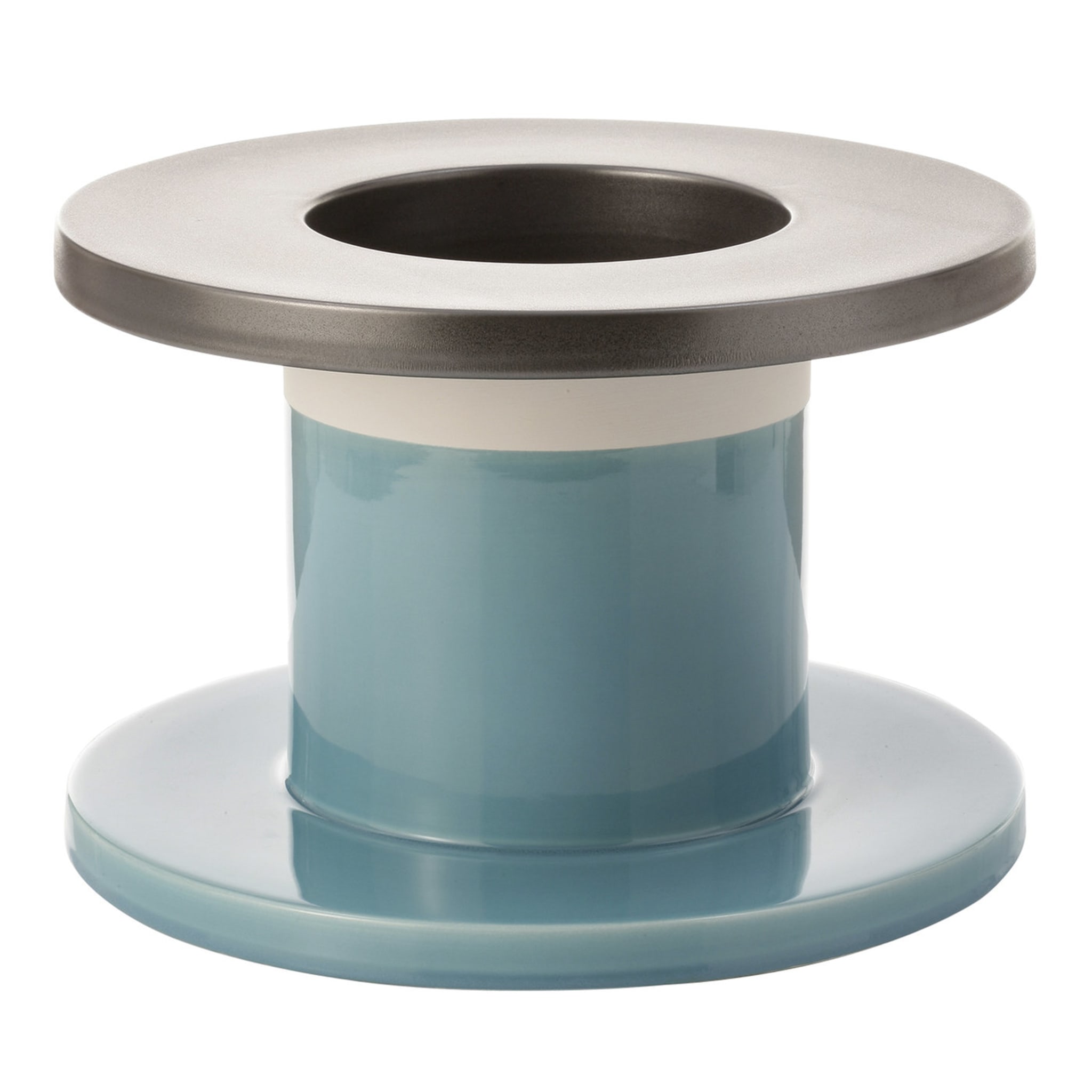 Small Round Turquoise Vase by Ettore Sottsass - Main view