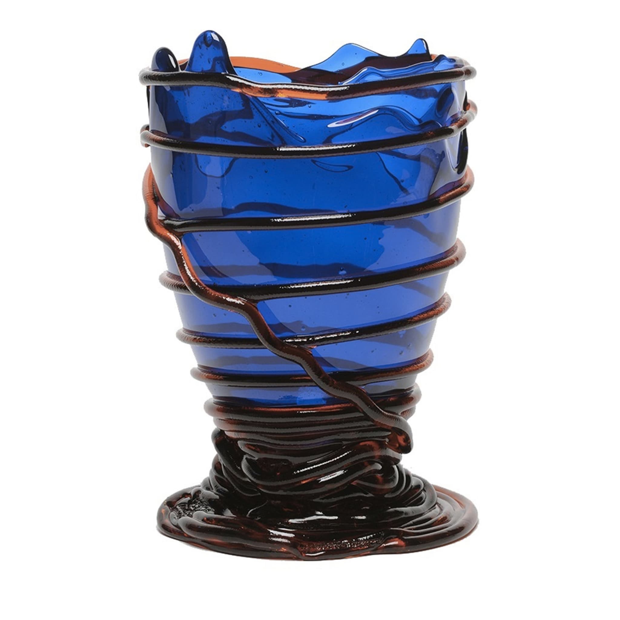 Pompitu II Vaso medio blu profondo di Gaetano Pesce - Vista principale