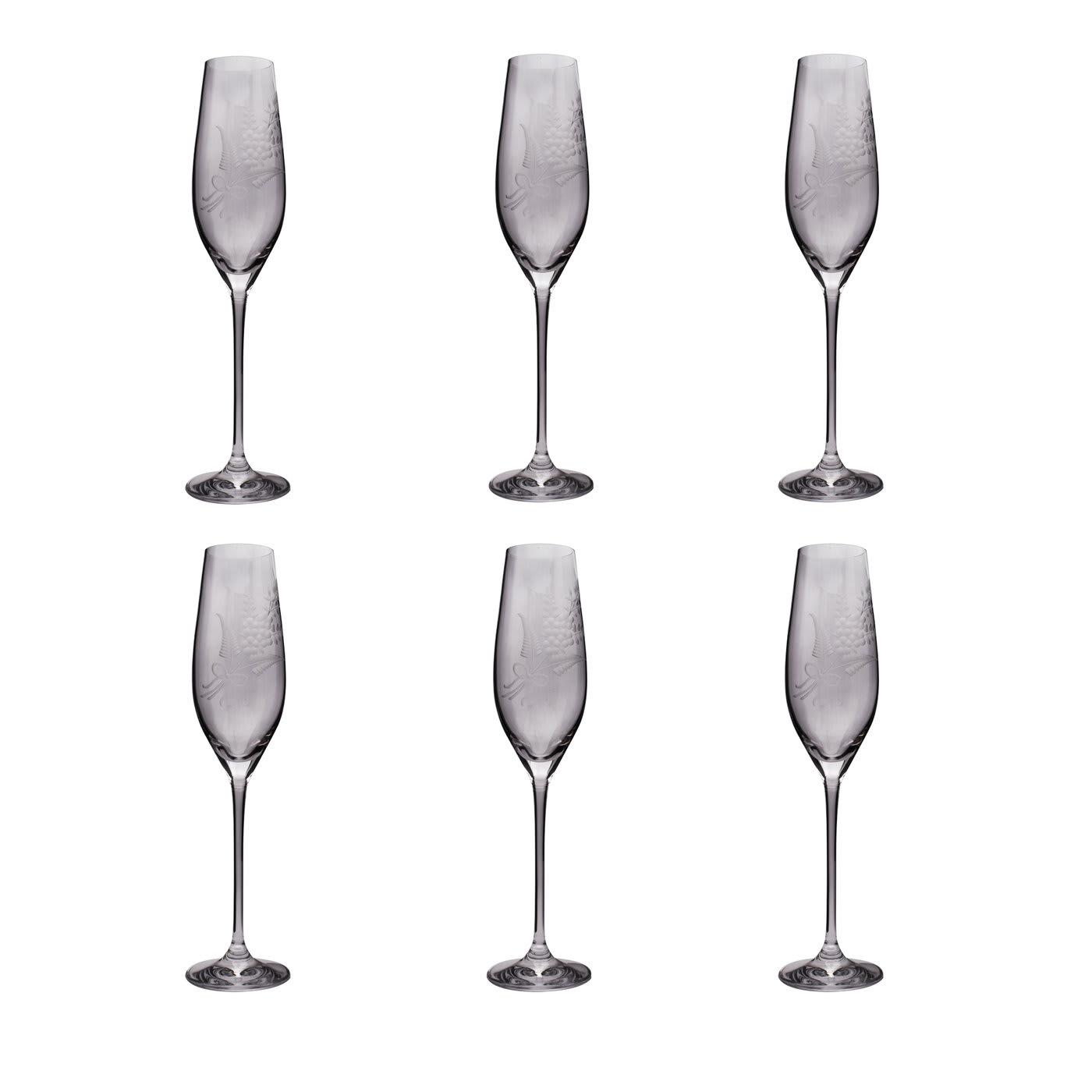 Set of 6 Champagne Flutes with Quote - Vanessa Cavallaro