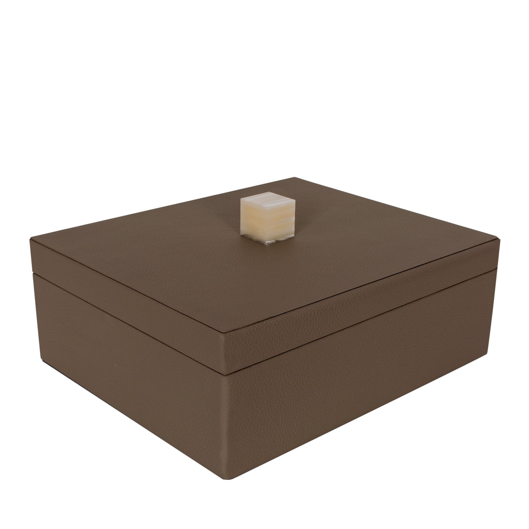 Caja marrón con tapa - Vista principal