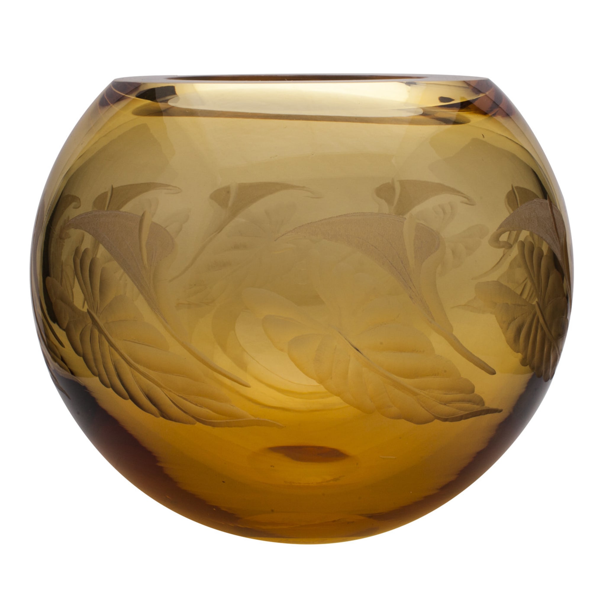 Kugelförmige Vase mit Lilien - Hauptansicht