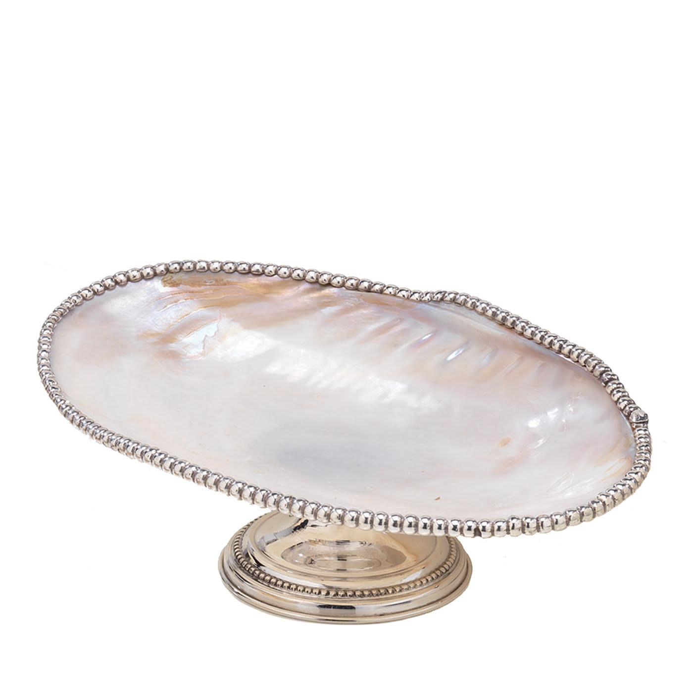 Small Smooth Mother of Pearl Cake Stand - L’argento Firenze