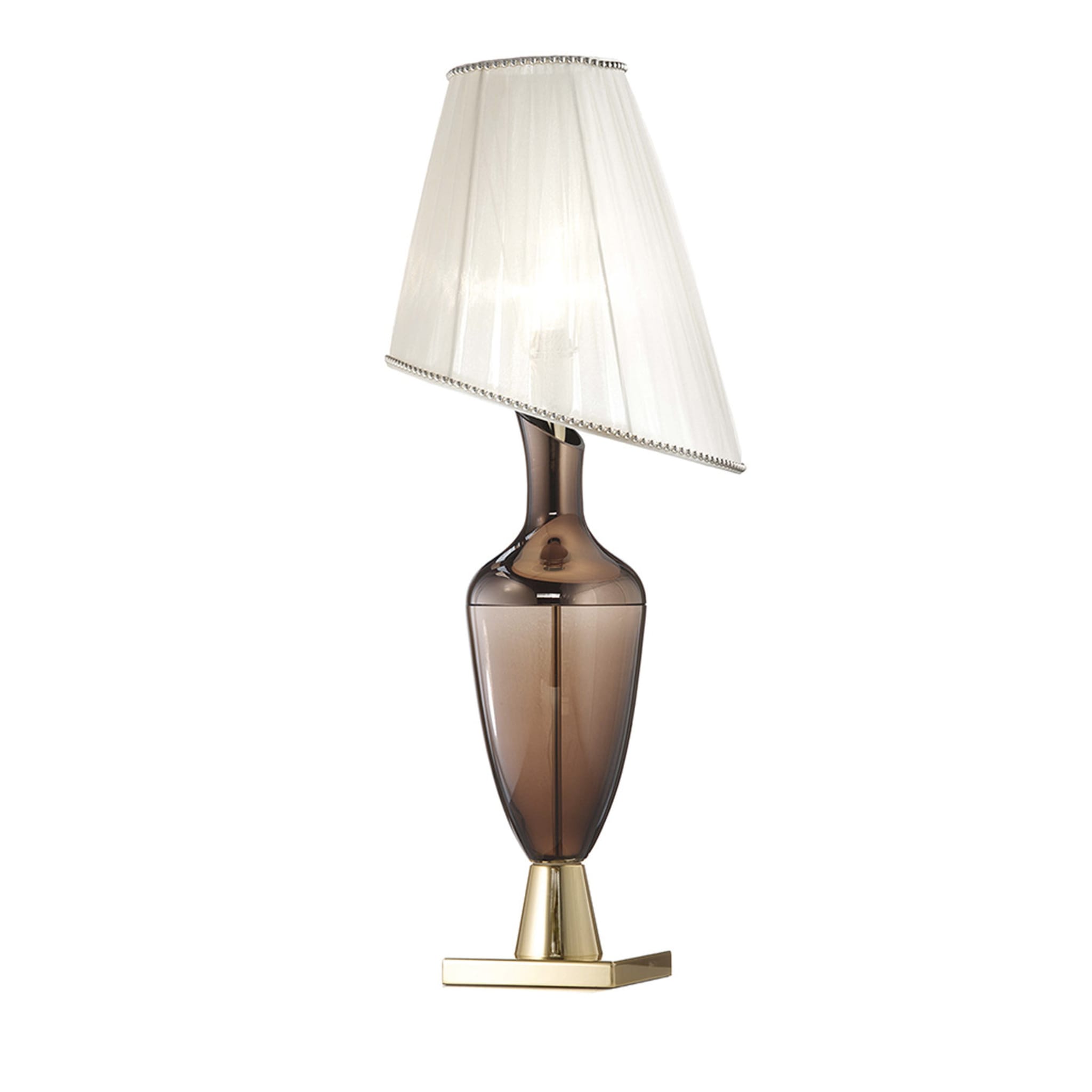 Lady Gold and Coffee Glass Table Lamp - Main view