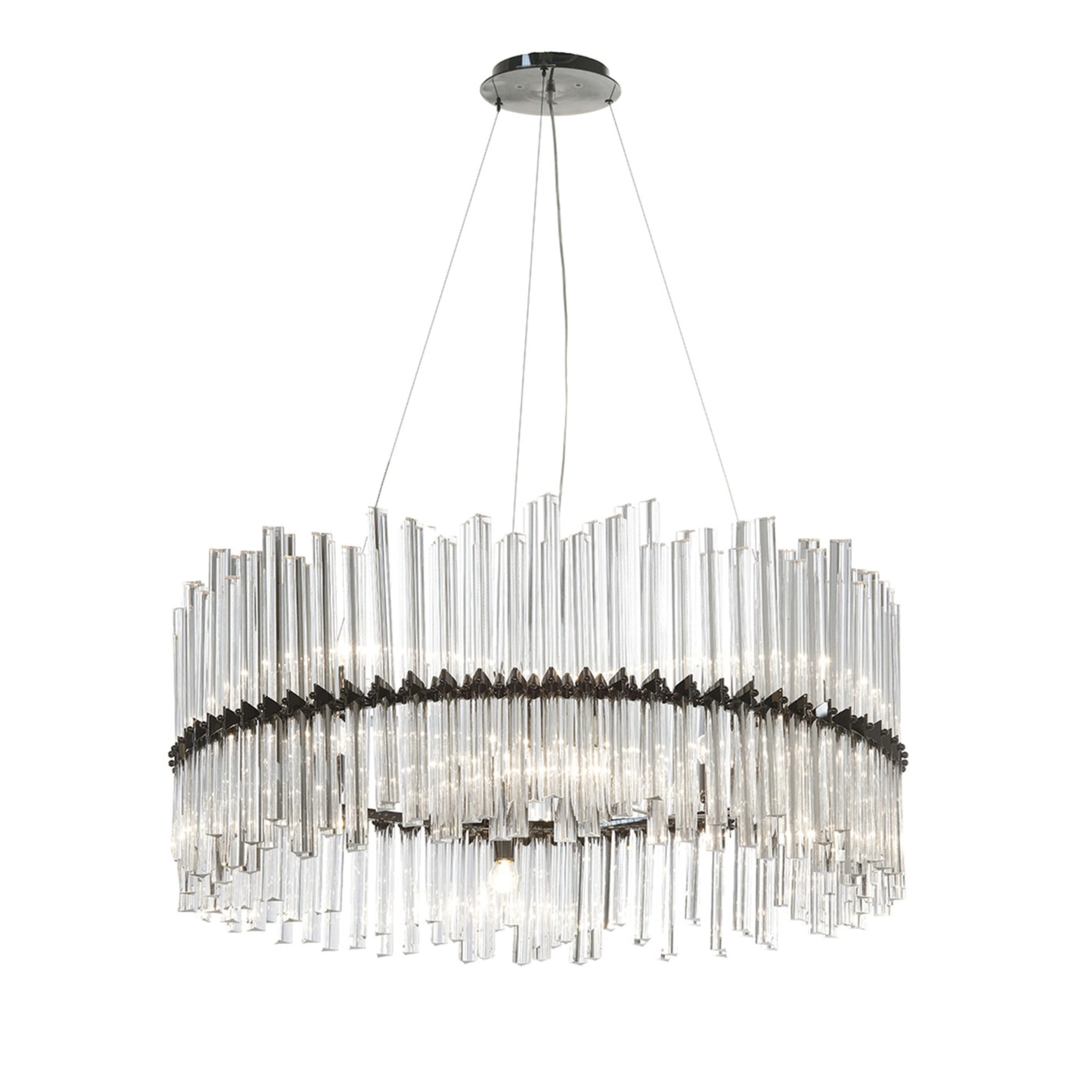 Ring Triedro Venetian Glass Chandelier #2 - Main view