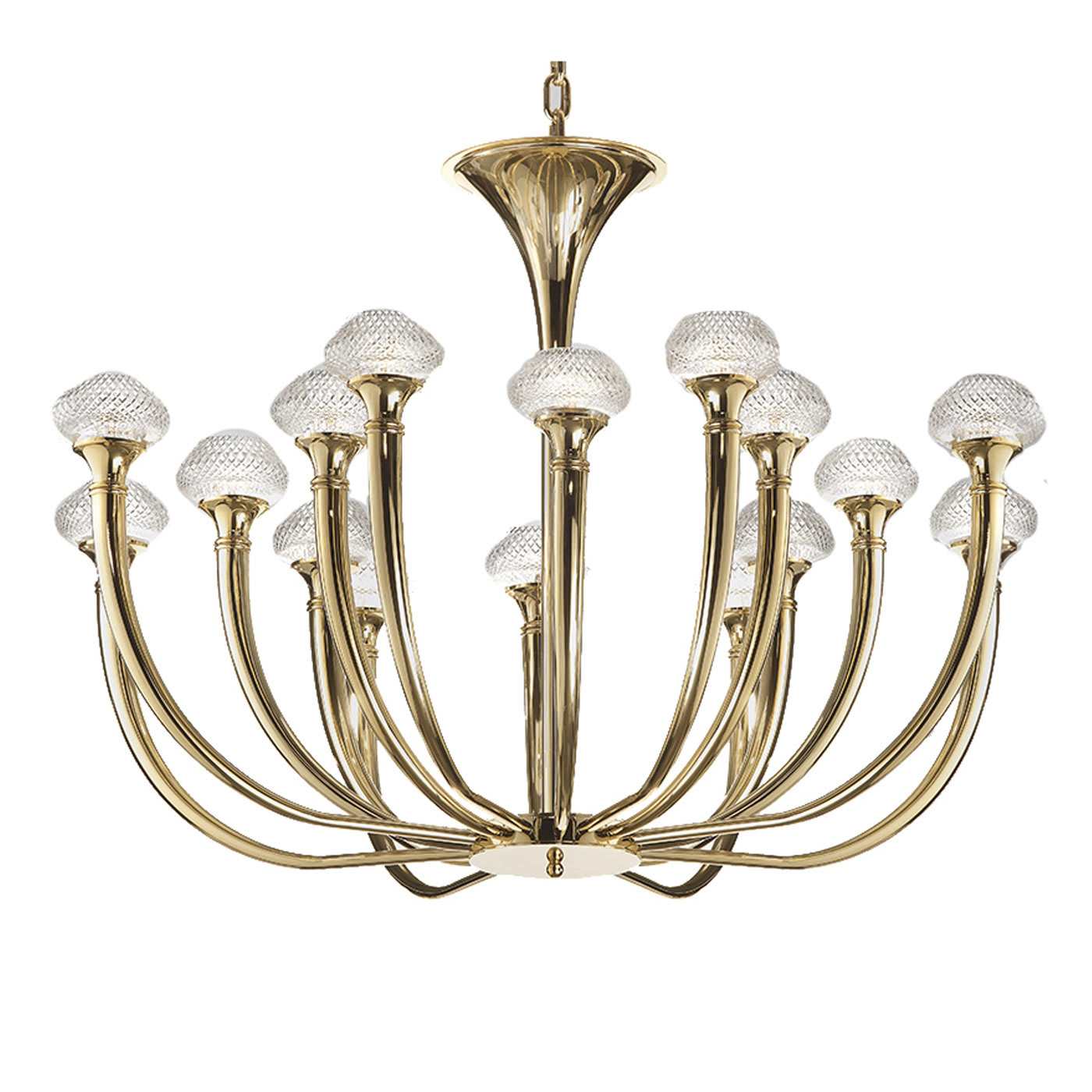 Art Deco Chandelier with Crystal - Il Paralume Marina