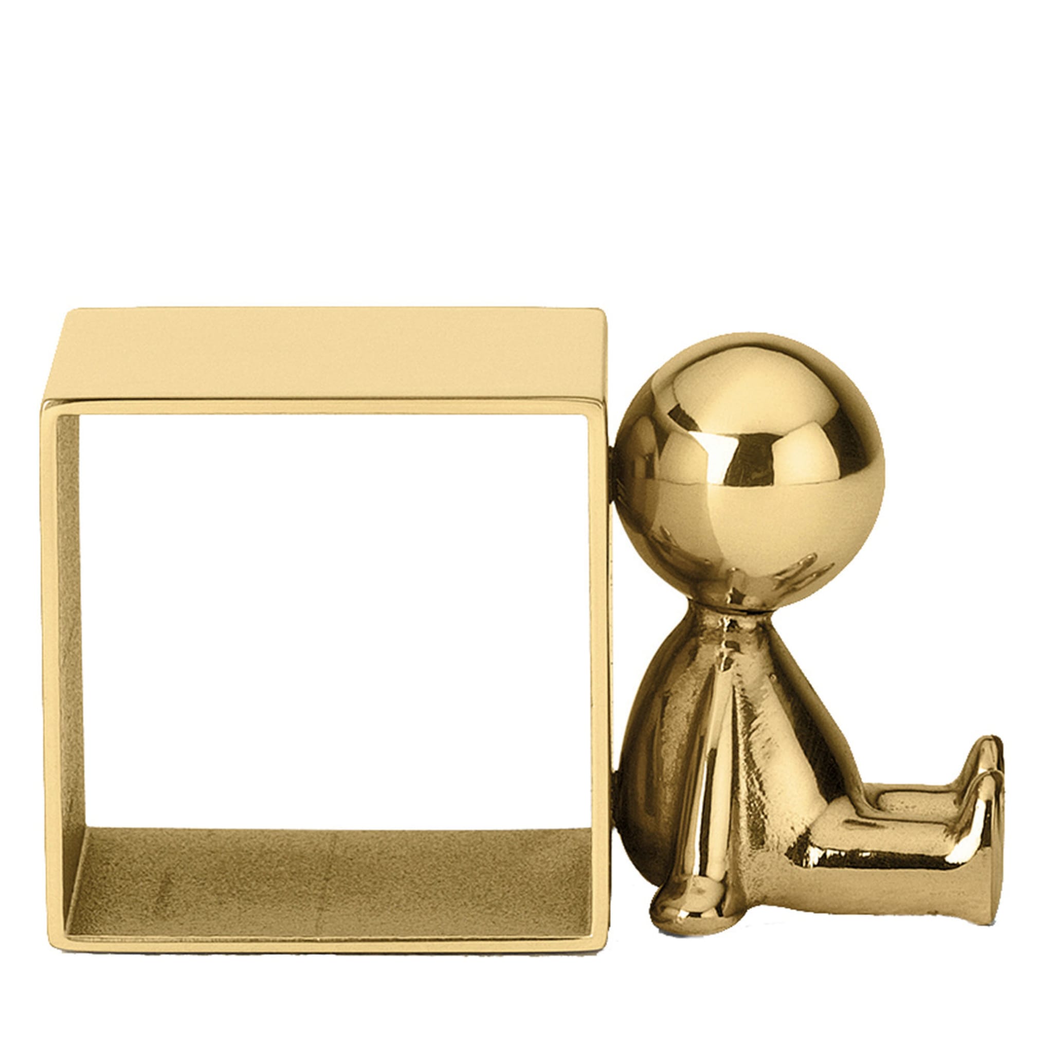 Omini Side Napkin Ring in Polished Brass By Stefano Giovannoni - Main view