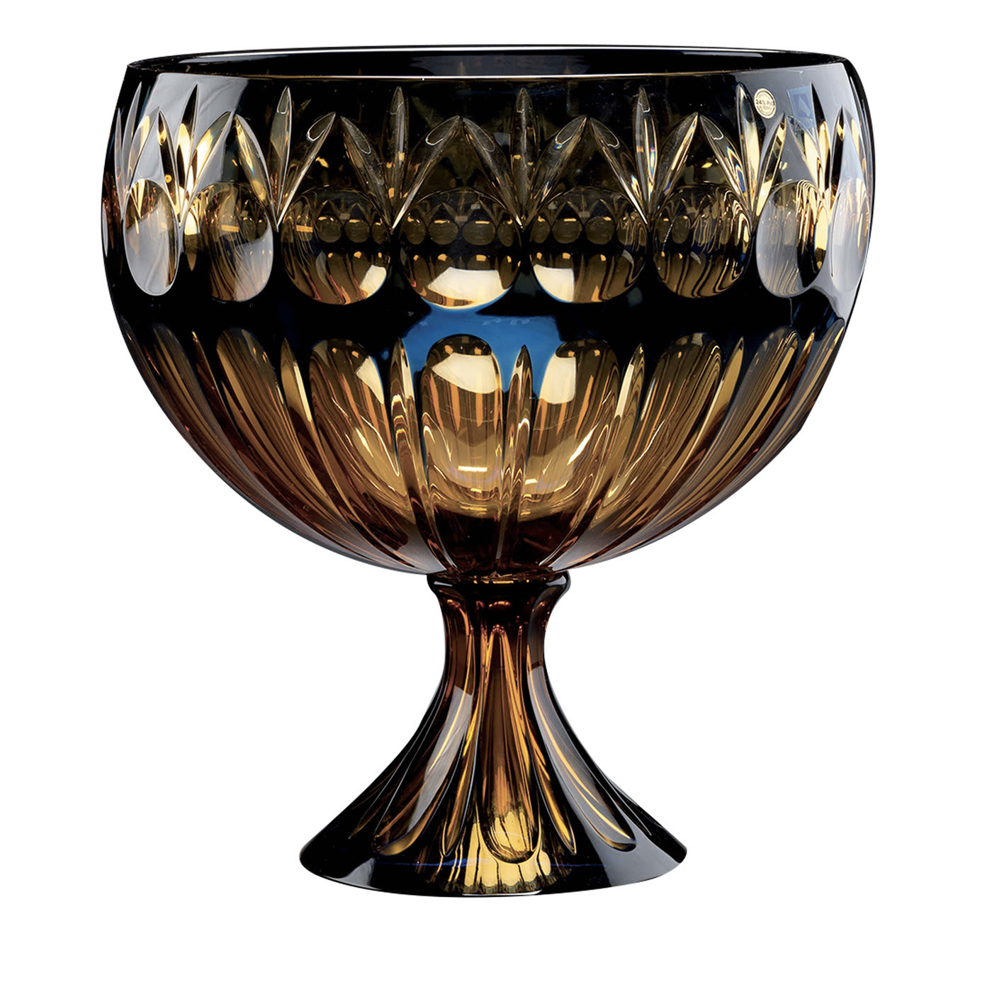 Crystal Cup III in Amber and Blue - Nuova Cev