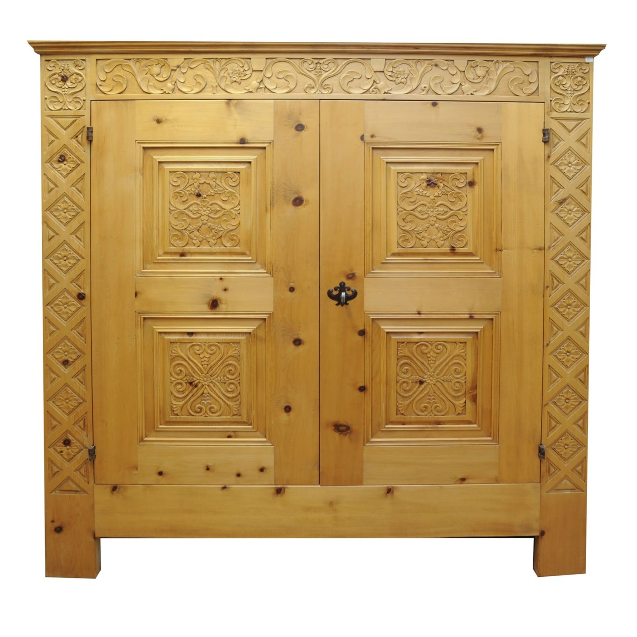 Hand-Carved 2-Door Cabinet - Main view