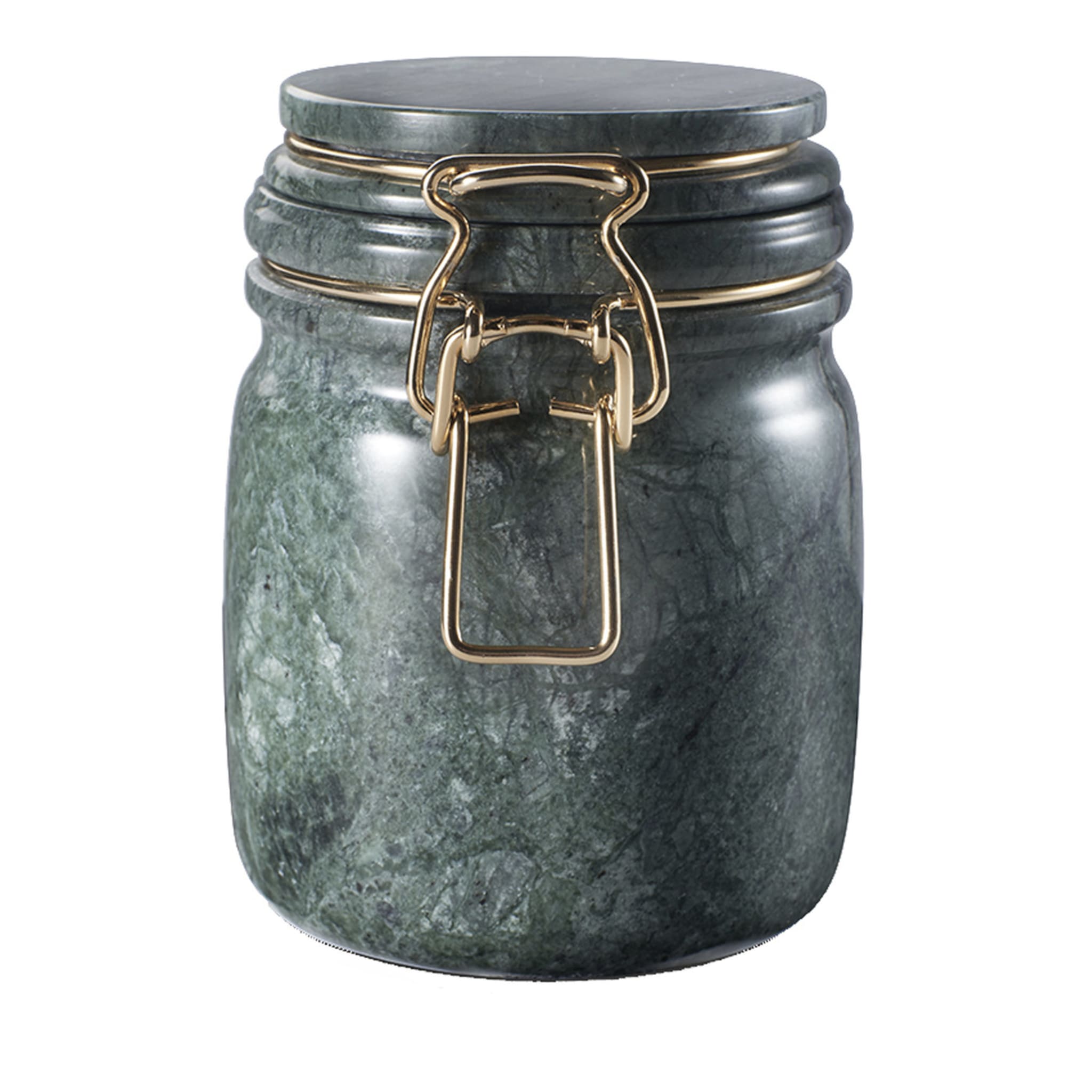 Miss Marble Jar en marbre vert du Guatemala par Lorenza Bozzoli - Vue principale