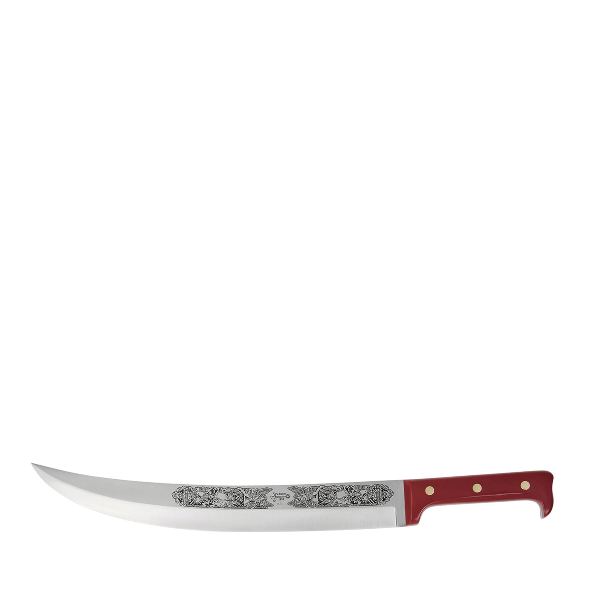 Saber Knife with Red Plaxiglass Handle - Main view