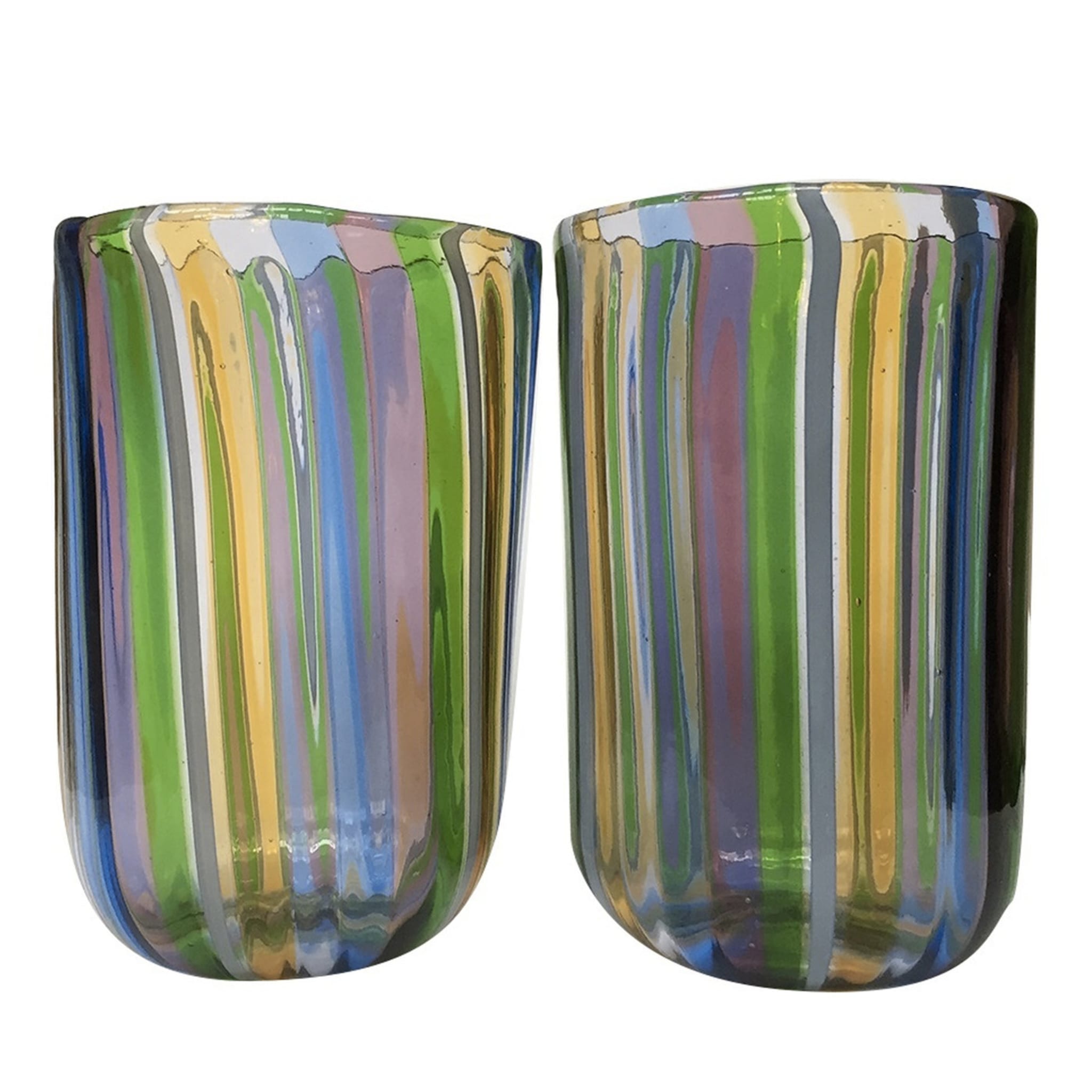 Set of Six Opal Murano Wine Glasses - Main view