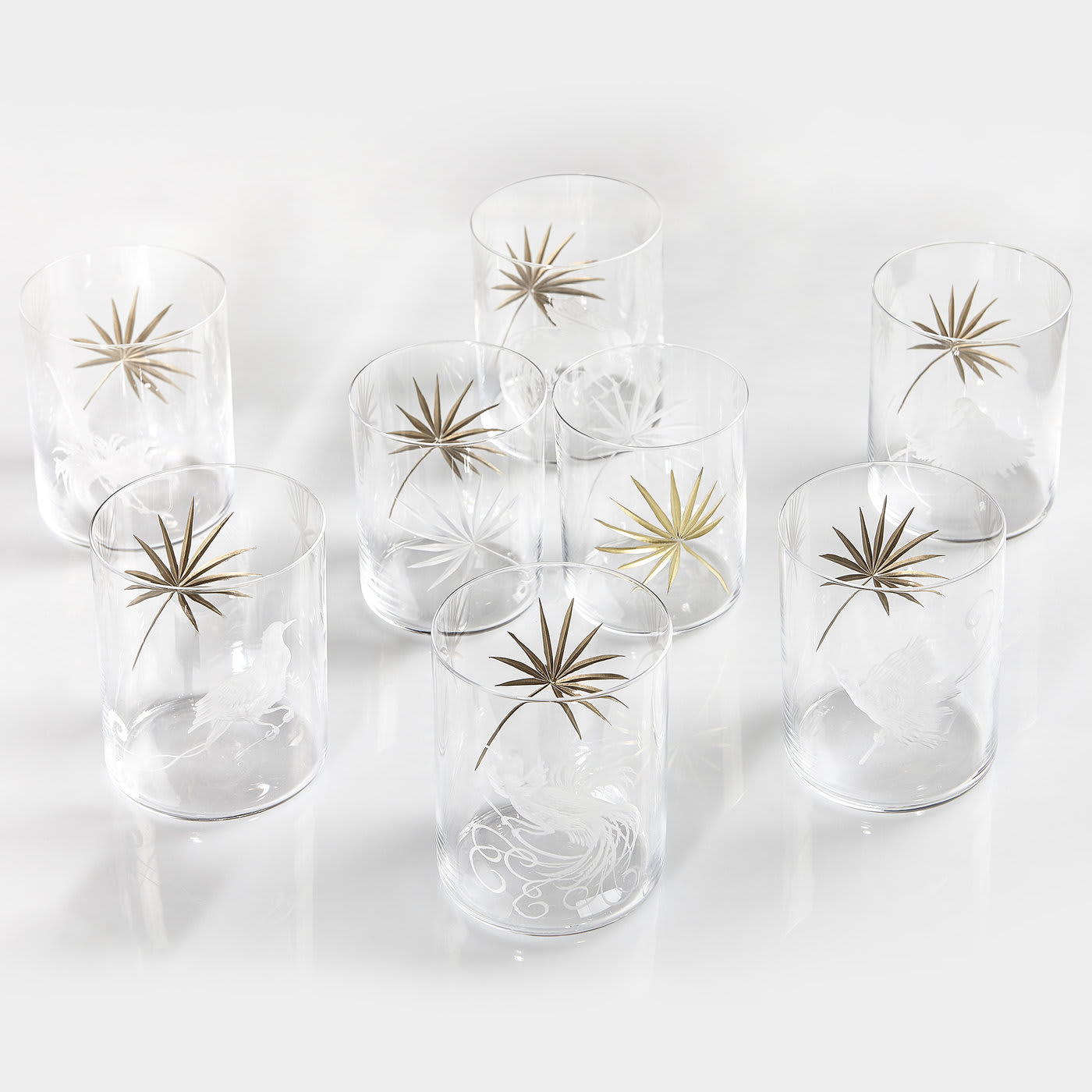 Double Palm Crystal Glass - Moleria Locchi
