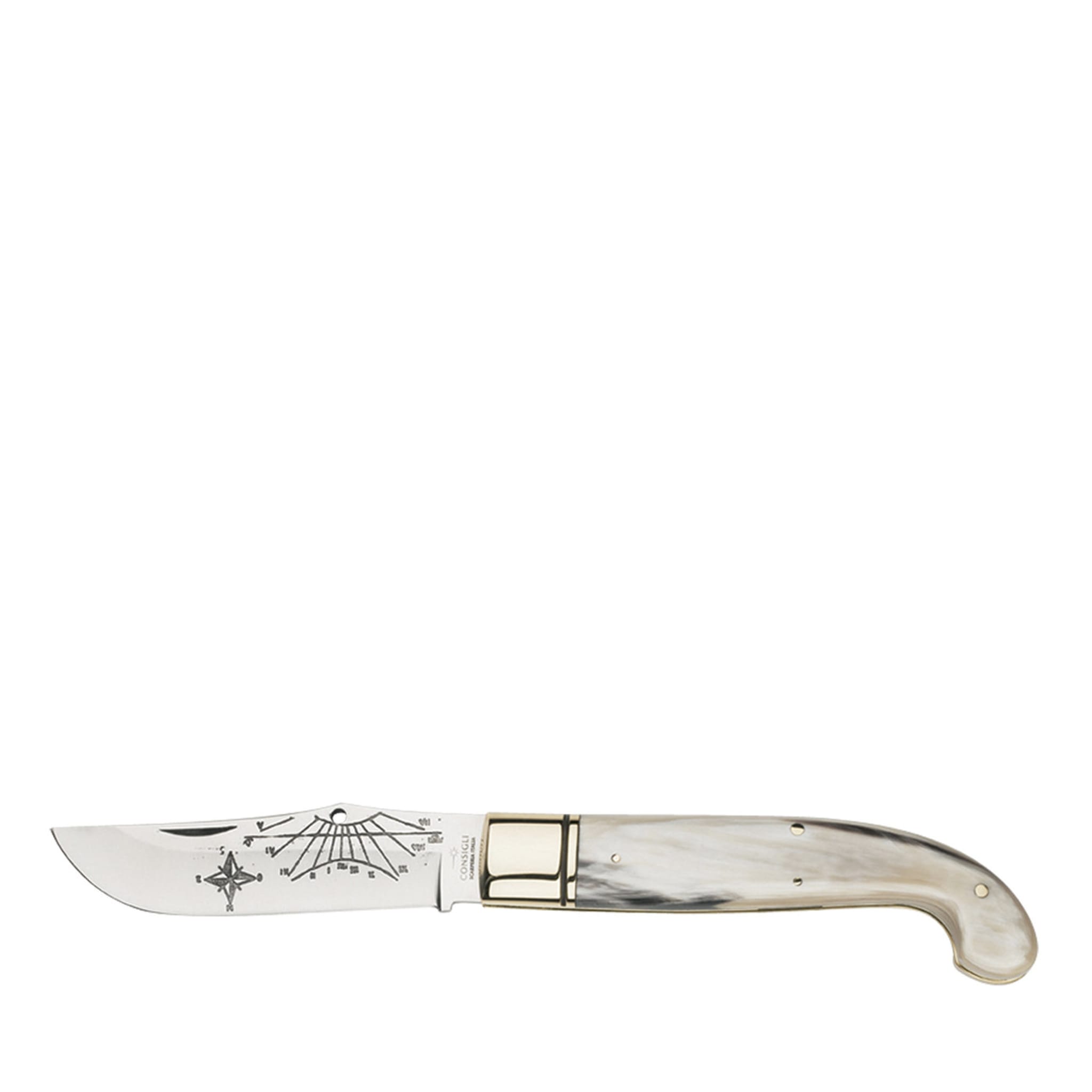 Zuava Pocket Knife with Oxhorn Handle - Main view