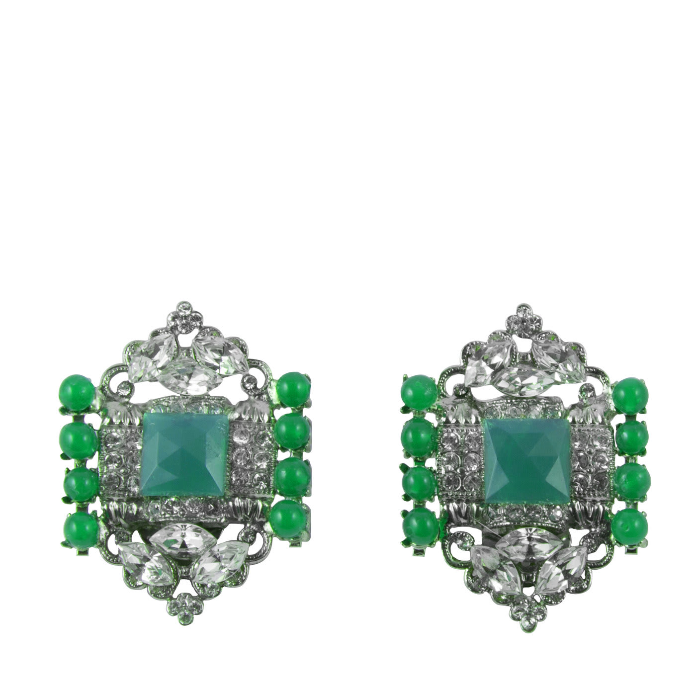Decò Green Earrings - Ornella Bijoux