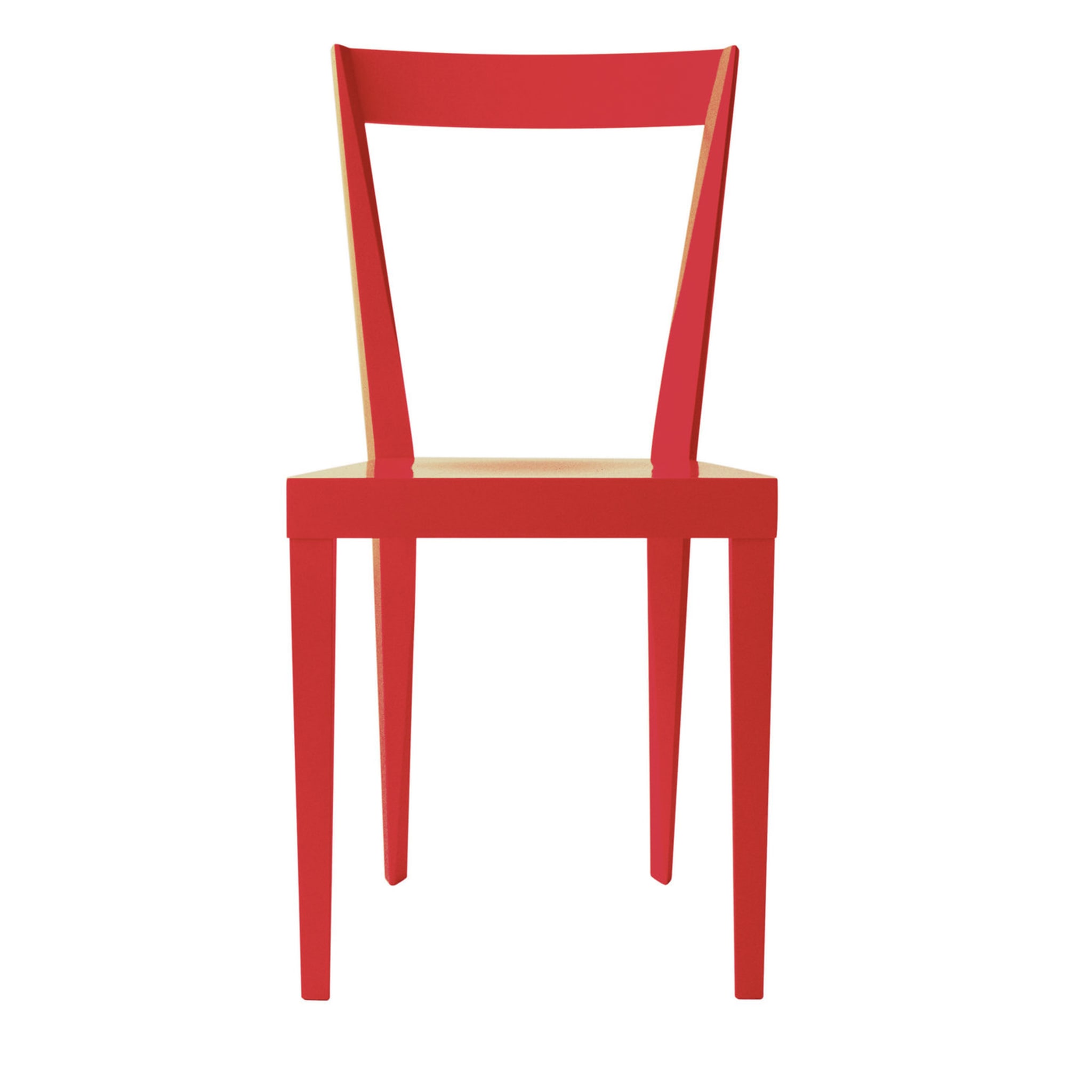 Set of 2 Livia Red Chairs by Giò Ponti - Main view