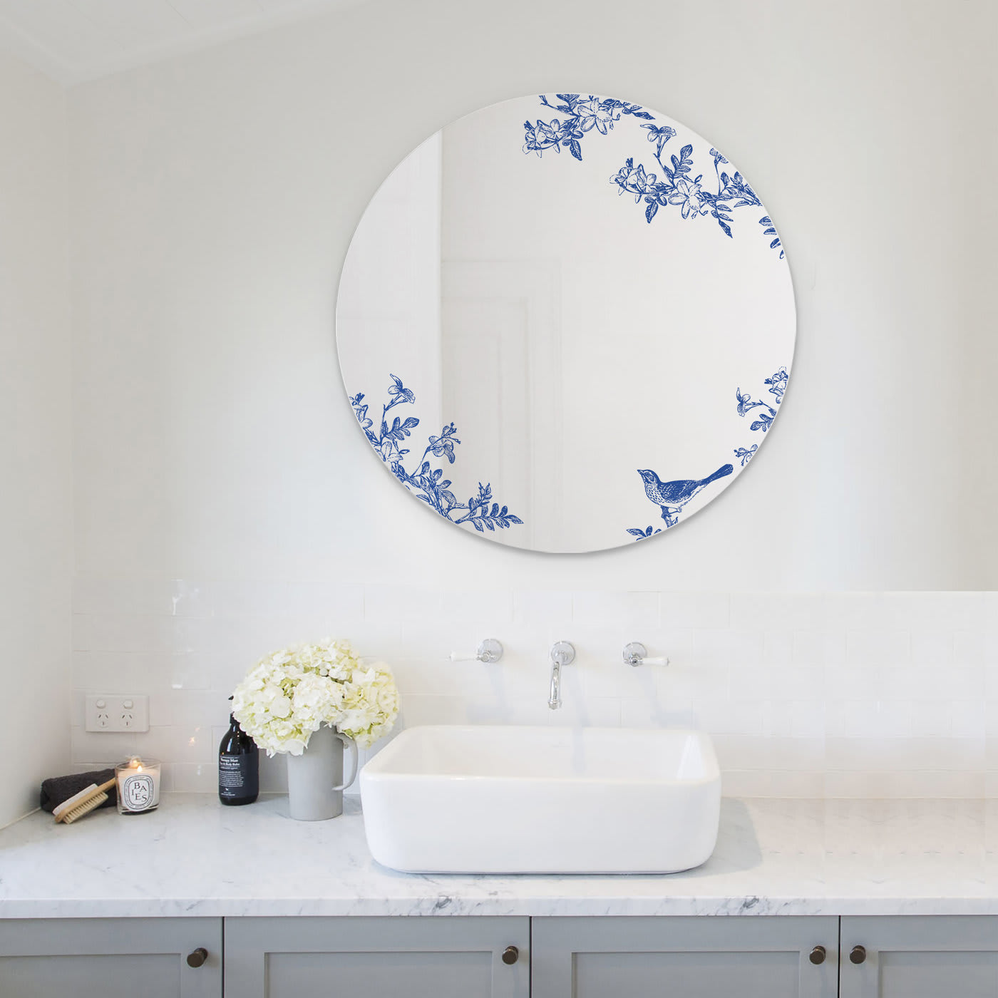Blue Jasminum Wall Mirror - BiCA-Good Morning Design