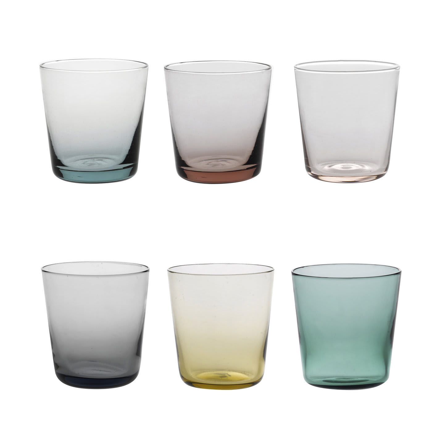 Set of 6 Puro Multicolor Low Glasses - Mun